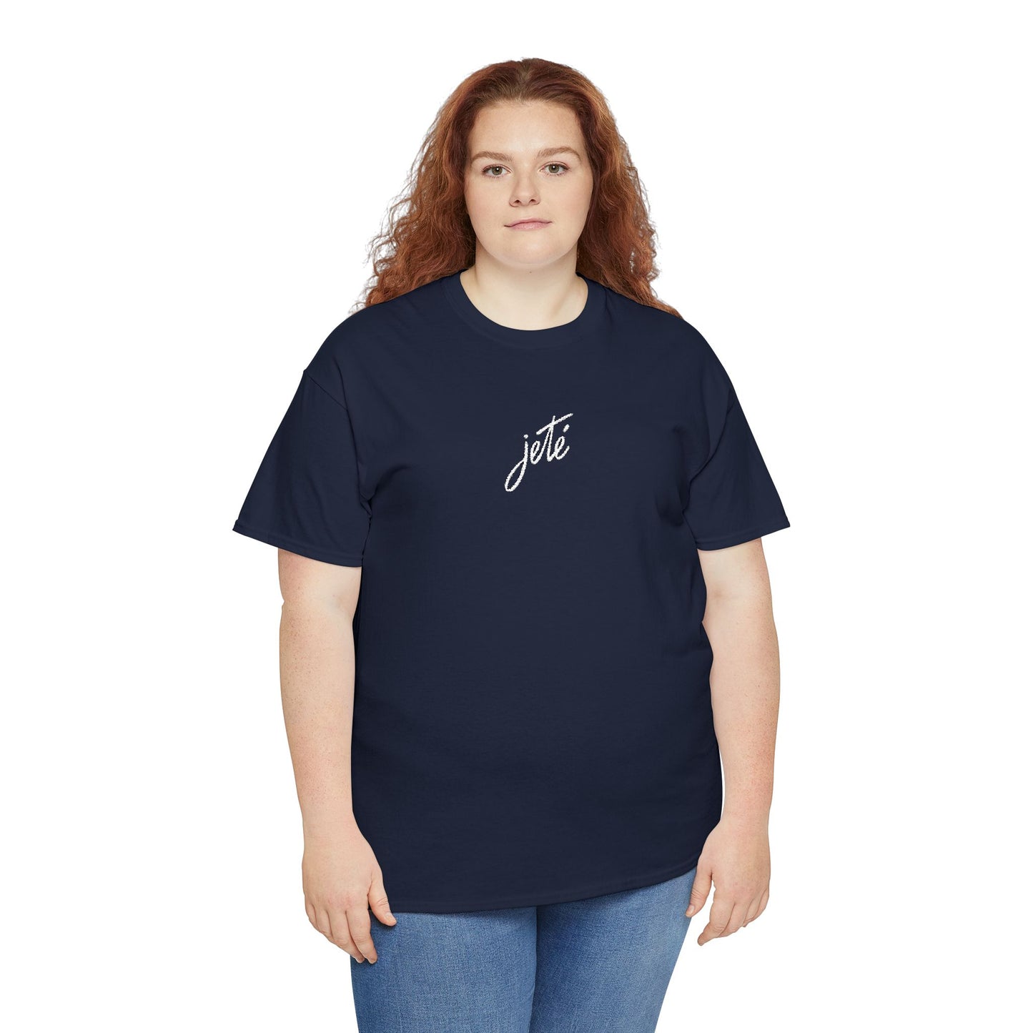 “Jeté” Official Embroidered Logo -Classic Dance Tee for Ballet & Dance Enthusiasts | Unisex Heavy Cotton™ T-Shirt