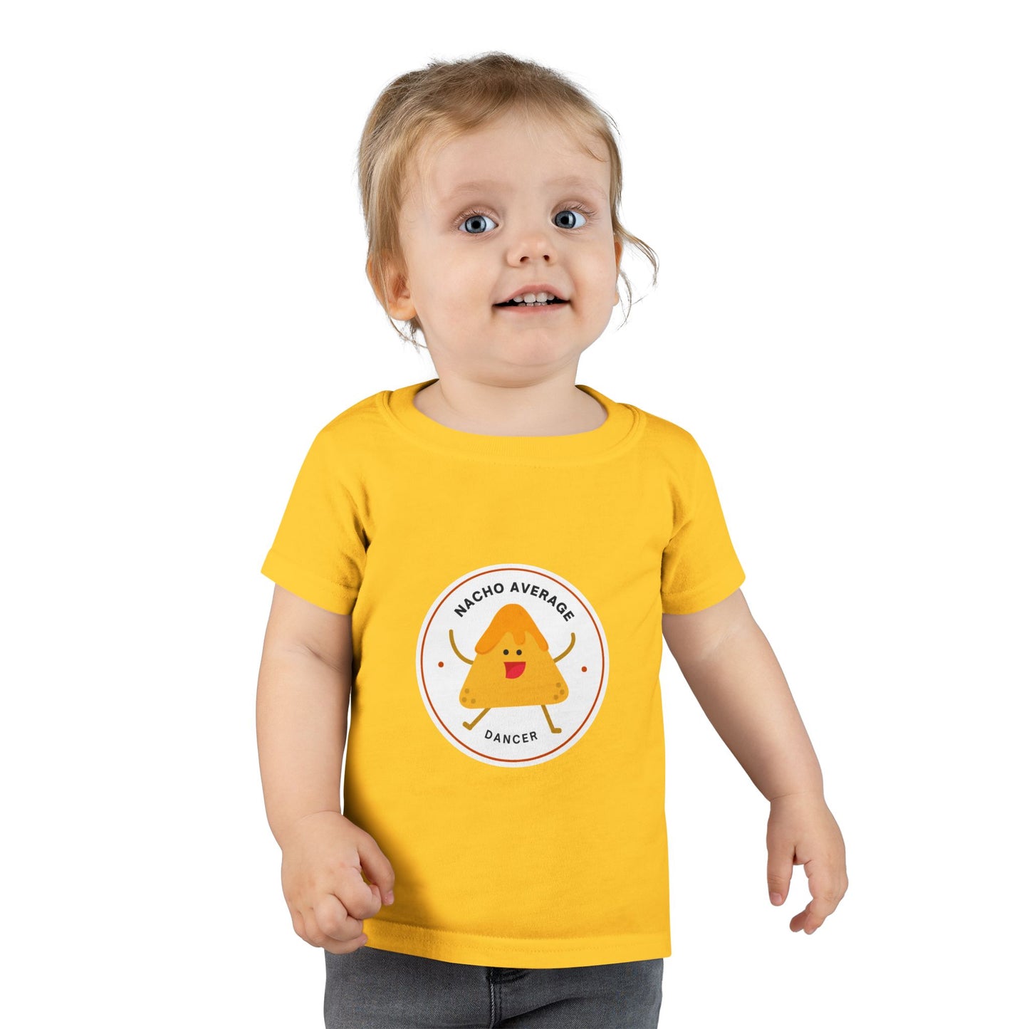 "Nacho Average Dancer" Toddler Dance T-Shirt – Cute Nacho Graphic Short Sleeve Tee for Kids