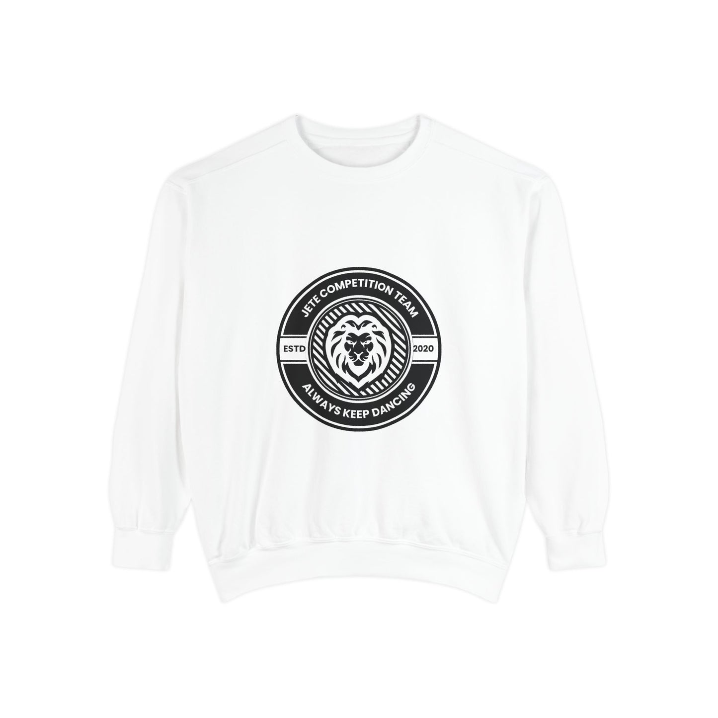 "Jeté Competition Team – Always Keep Dancing" Unisex Lightweight Crewneck Sweatshirt – Collegiate-Inspired Dance Team Pullover for Dancers & Studio Spirit Wear