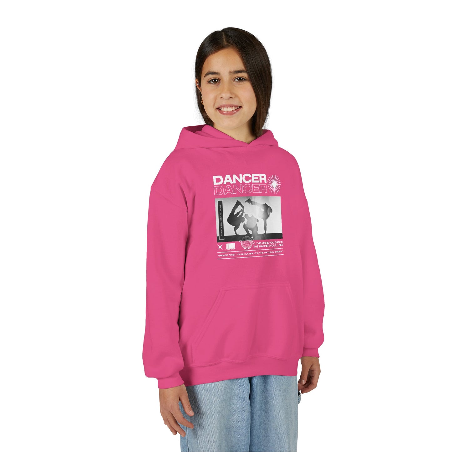 “Dancer” Breakdancer Streetwear Graphic | Unisex Youth Hoodie – Hip-Hop Dance Hoodie for Kids & Young Performers