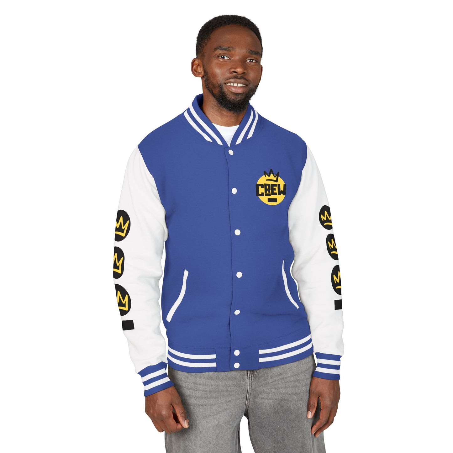 Full Out Premium Collection Letterman Jacket β Unisex Heavyweight Varsity Jacket with "Full Out" Back Graphic and "Crew" Front Design