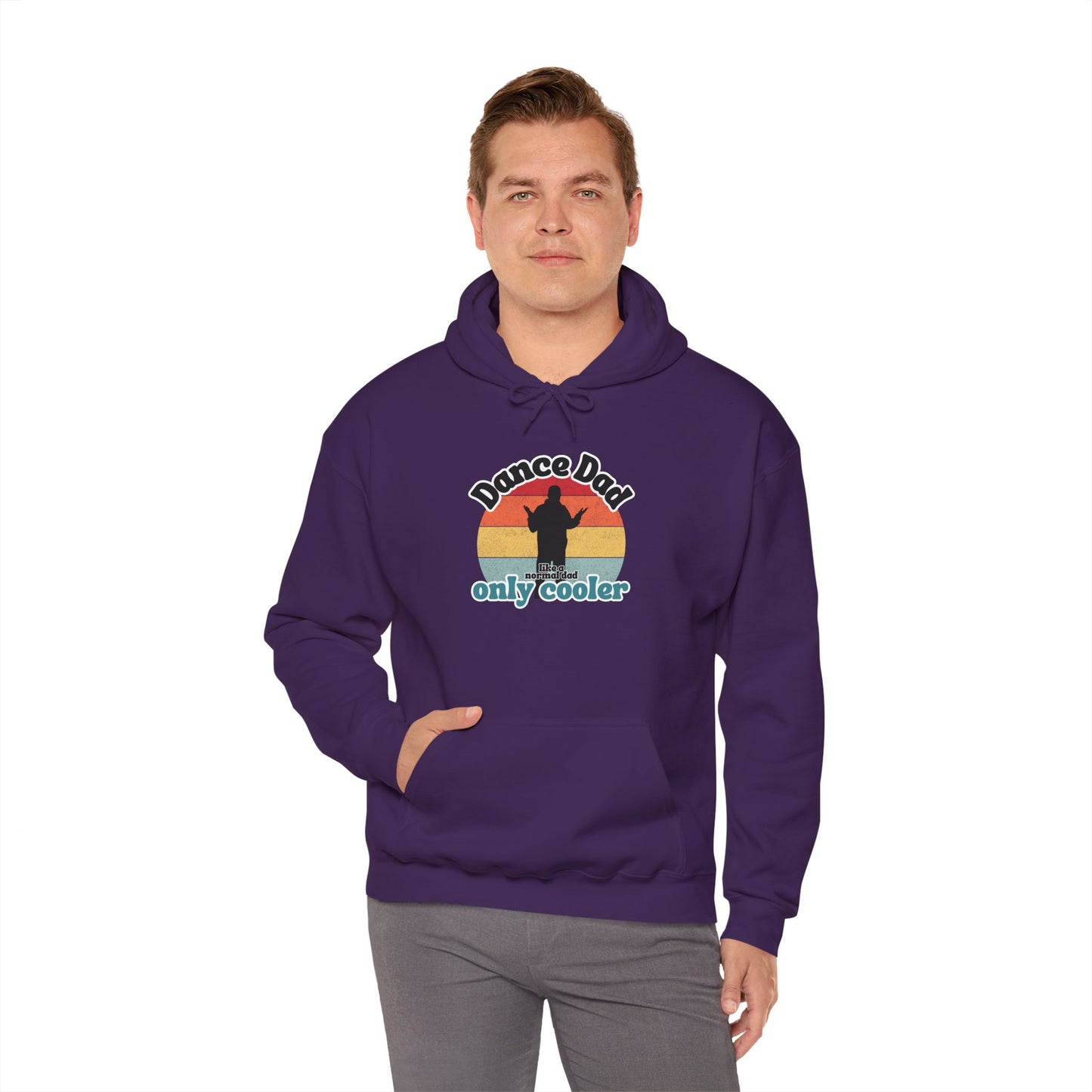 Dance Dad Retro Hoodie – Funny Unisex Heavy Blend™ Hooded Sweatshirt for Cool Dance Dads