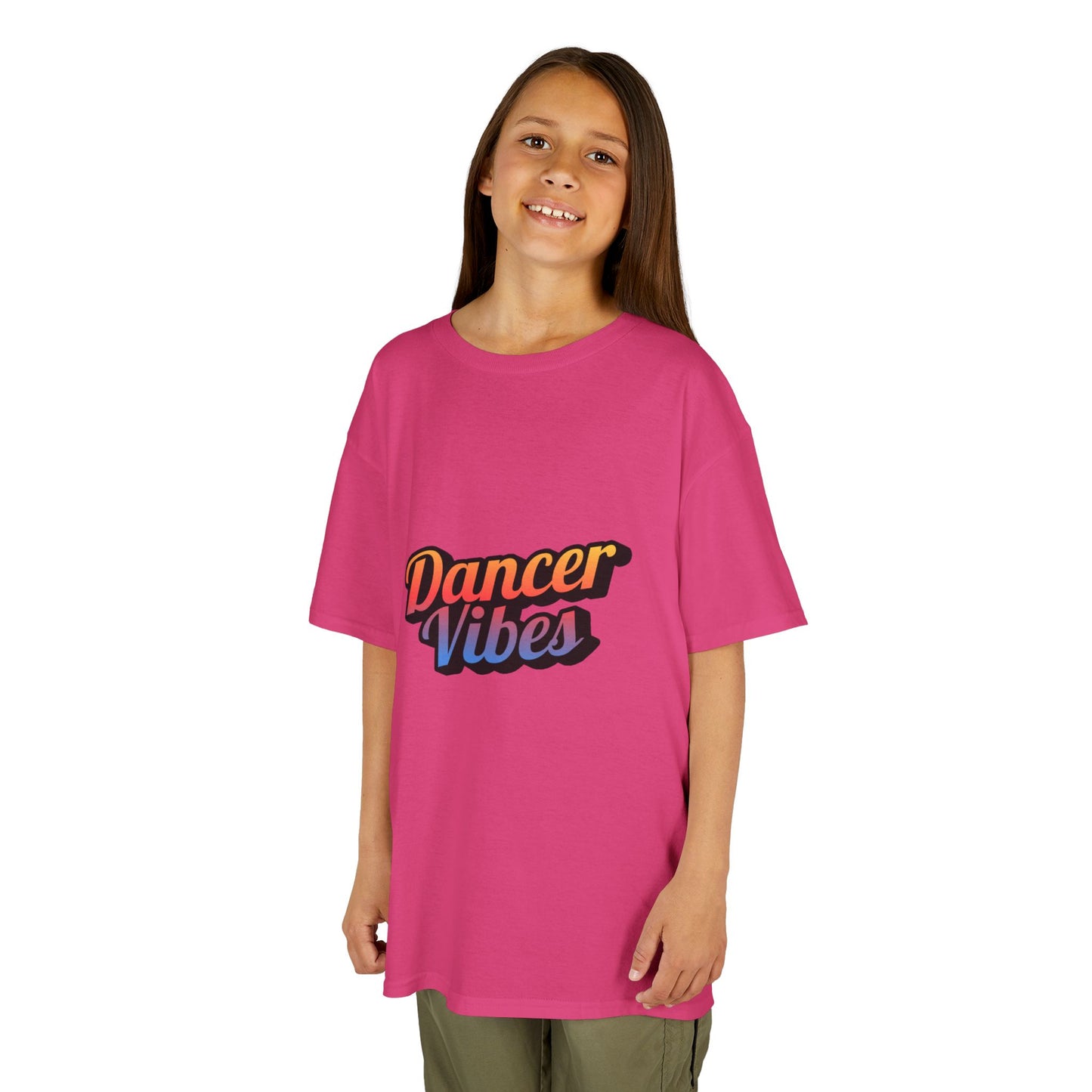 “Dancer Vibes” Colorful Graphic Tee for Kids | Dance-Themed Short Sleeve Shirt - Youth Dance T-Shirt