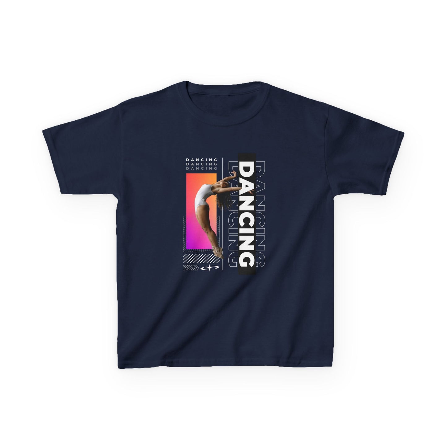 “Dancing” Youth Short Sleeve T-Shirt – Streetwear-Inspired Female Dancer Graphic – Stylish Kids Dance Apparel Tee