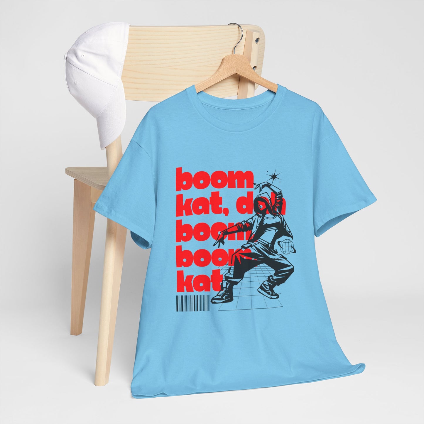 "Boom Kat, Dah, Boom, Boom, Kat" Streetwear Dance Graphic – Unisex Heavy Cotton Tee