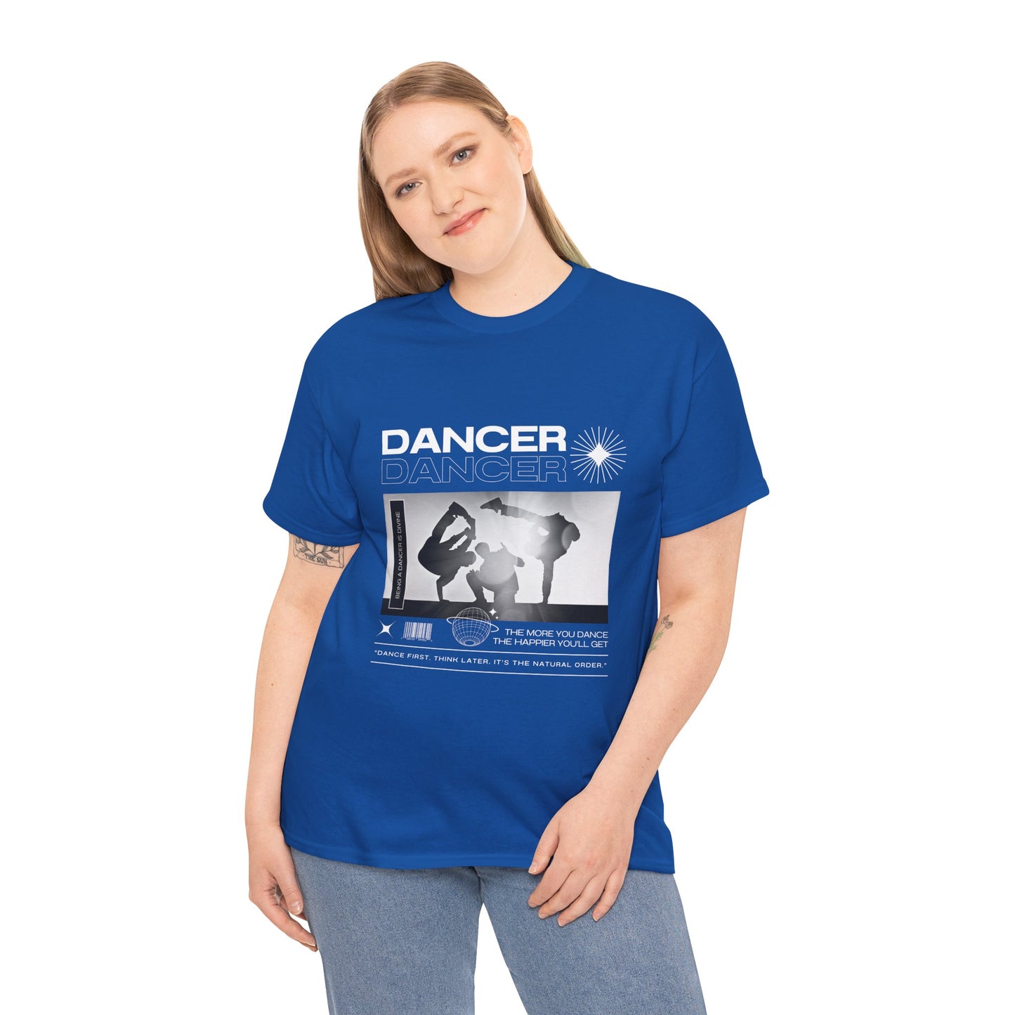 “Dancer” Graphic with Breakdancer Streetwear-Inspired Design | Hip-Hop Dance T-Shirt for Men & Women | Unisex Heavy Cotton Tee
