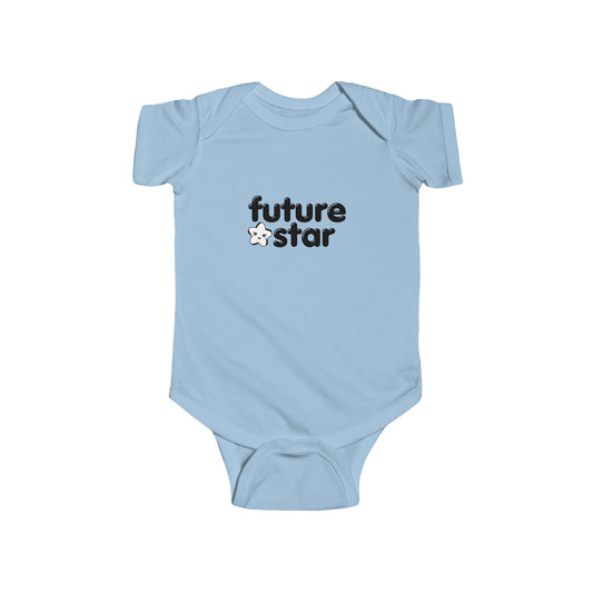 "Future Star” Infant Short Sleeve Bodysuit - Cute Danced-Themed Baby One-Piece for Little Performers and Rising Stars