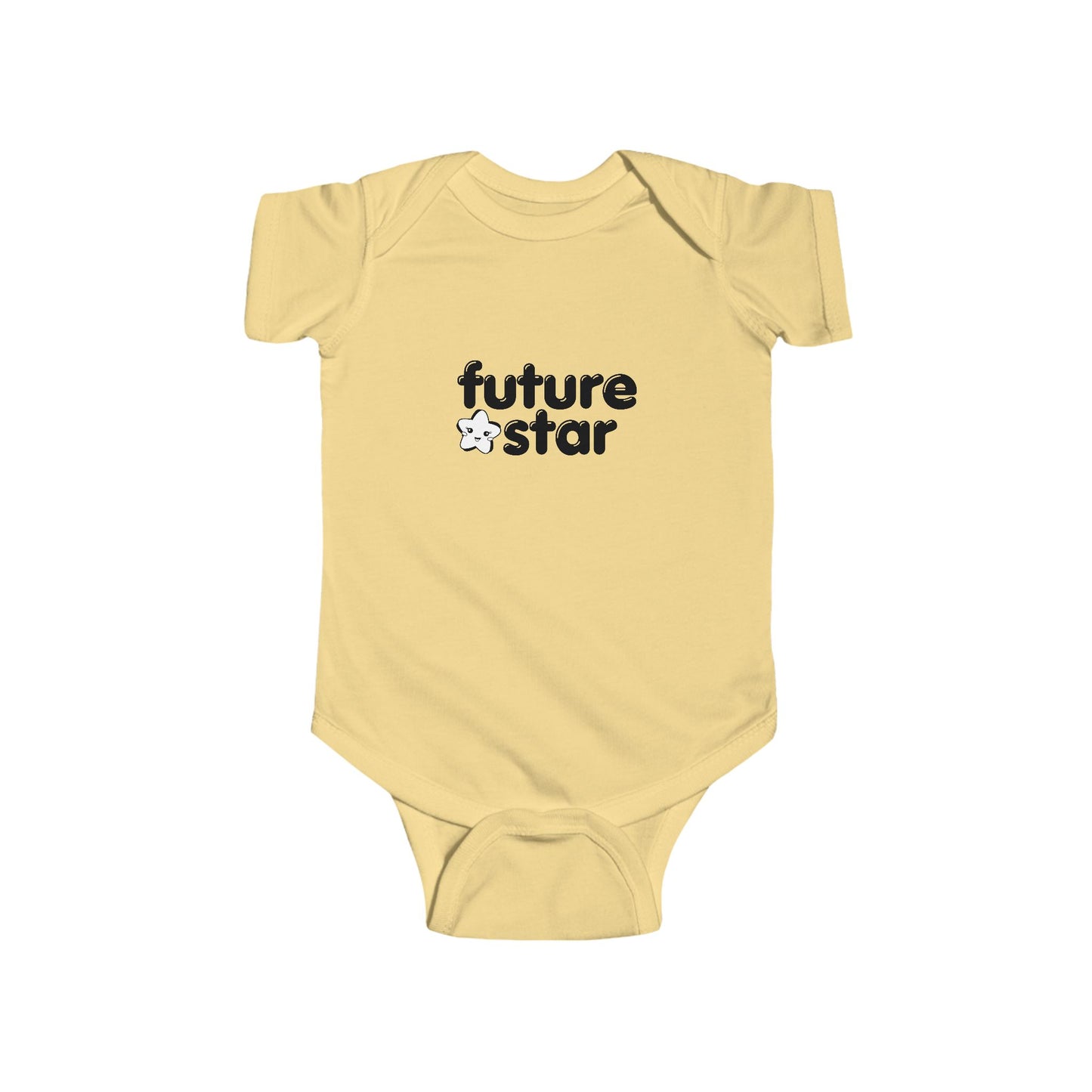 "Future Star” Infant Short Sleeve Bodysuit - Cute Danced-Themed Baby One-Piece for Little Performers and Rising Stars