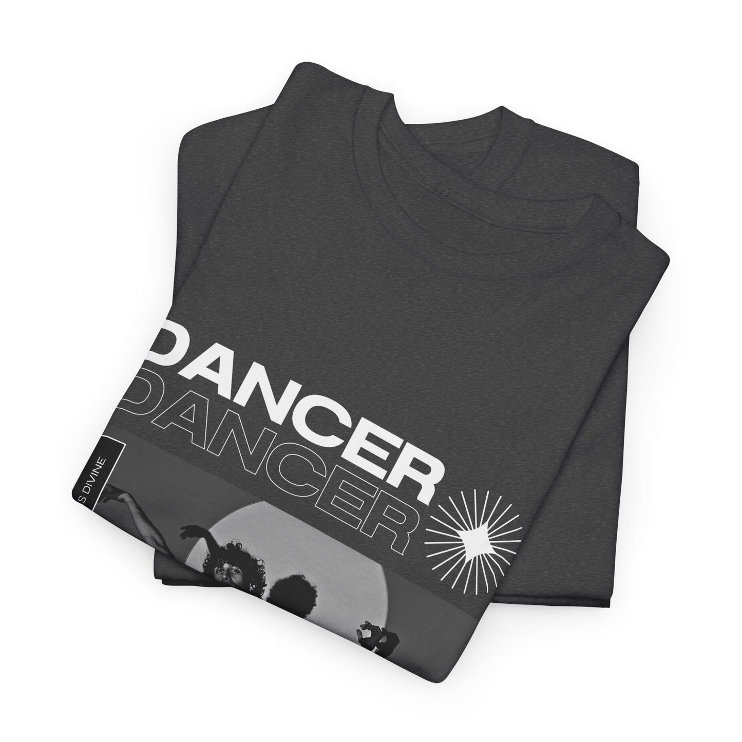 "Dancer" Spotlight Contemporary Dance Graphic Unisex Heavy Cotton Tee – Streetwear-Inspired Dance T-Shirt for Performers & Dance Lovers