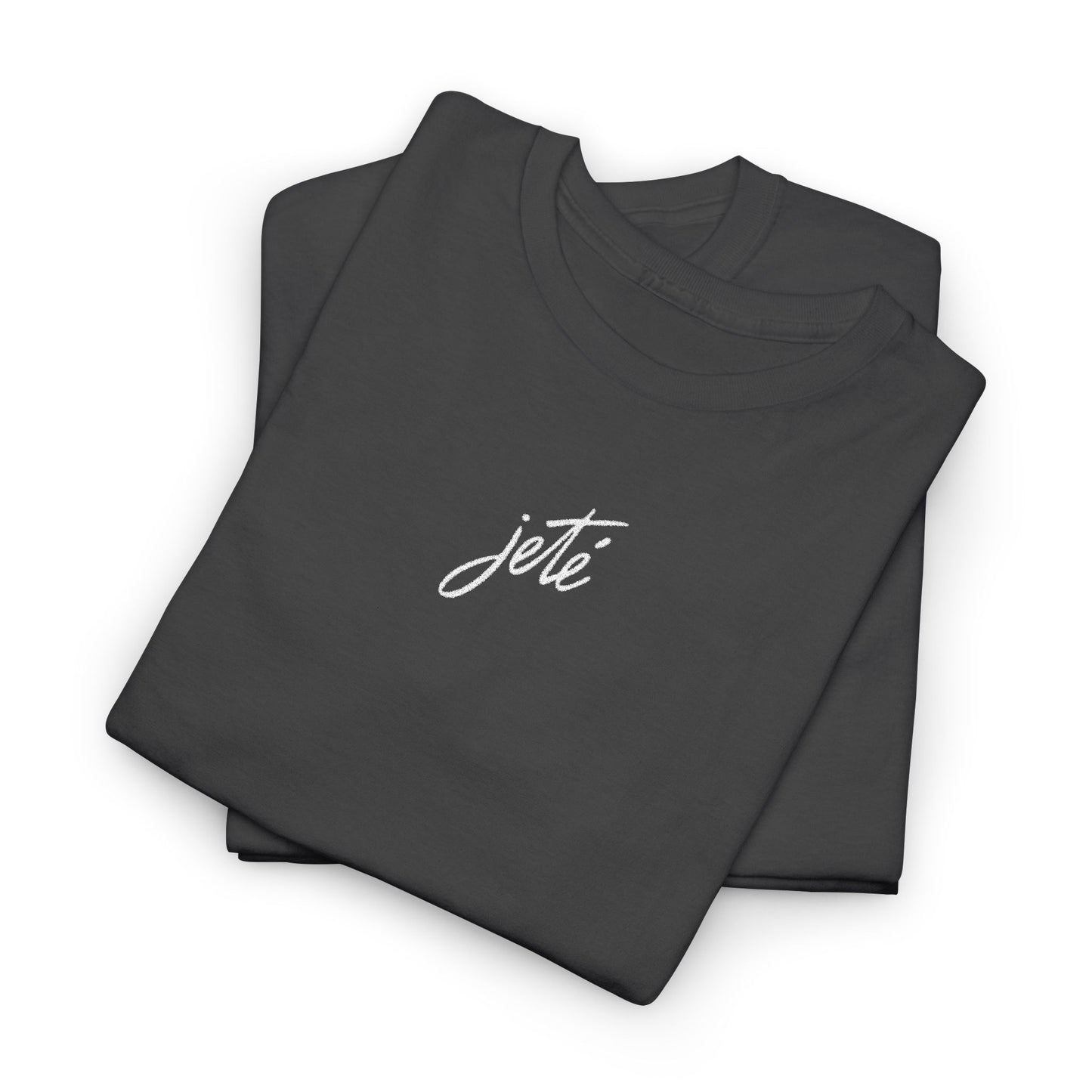 “Jeté” Official Embroidered Logo -Classic Dance Tee for Ballet & Dance Enthusiasts | Unisex Heavy Cotton™ T-Shirt