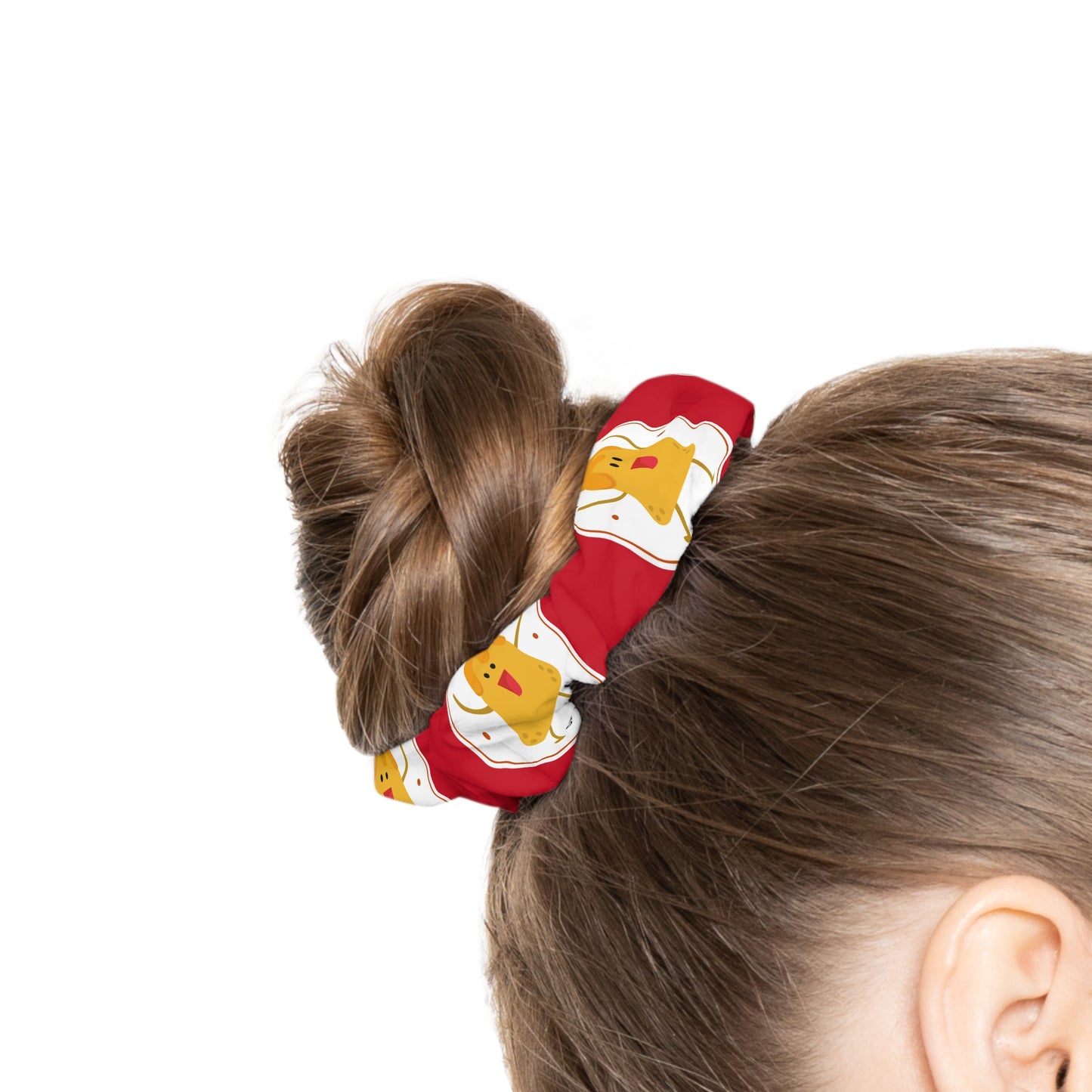 “Nacho Average Dancer” Scrunchie – Funny Dance Pun Hair Accessory with Cute Nacho Graphic