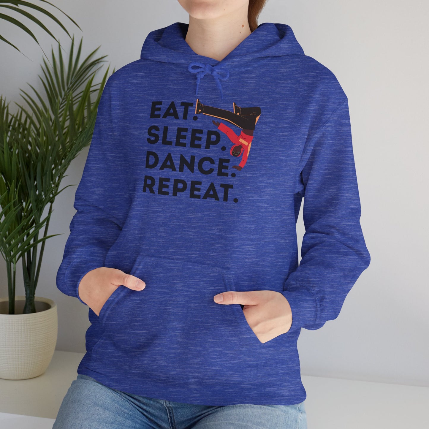 "Eat Sleep Dance Repeat" Unisex Dance Hoodie – Bold B-Boy Streetwear Sweatshirt