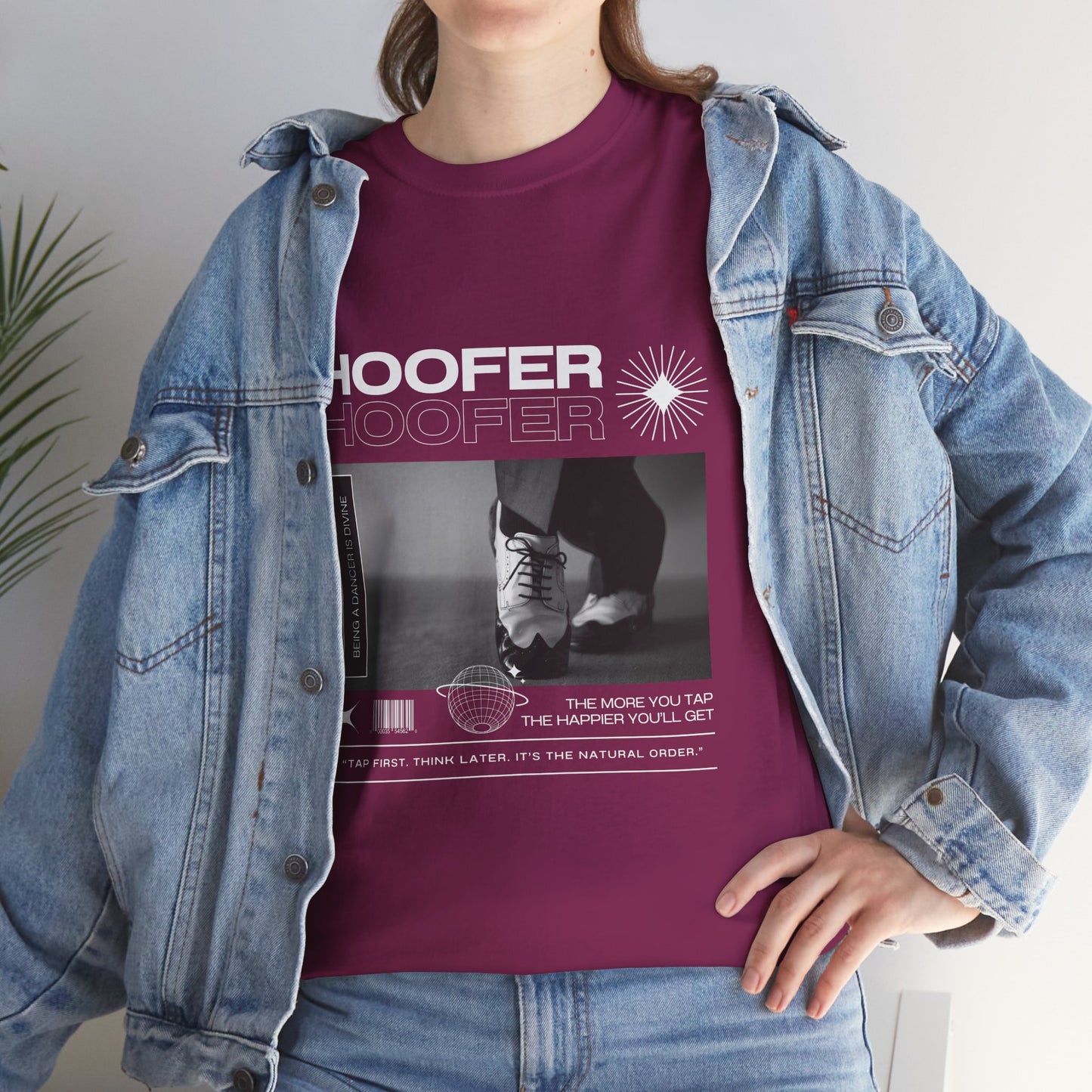 “Hoofer" Tap Dance Unisex Heavy Cotton Tee – Streetwear-Inspired Tap Shoes Graphic T-Shirt for Dancers