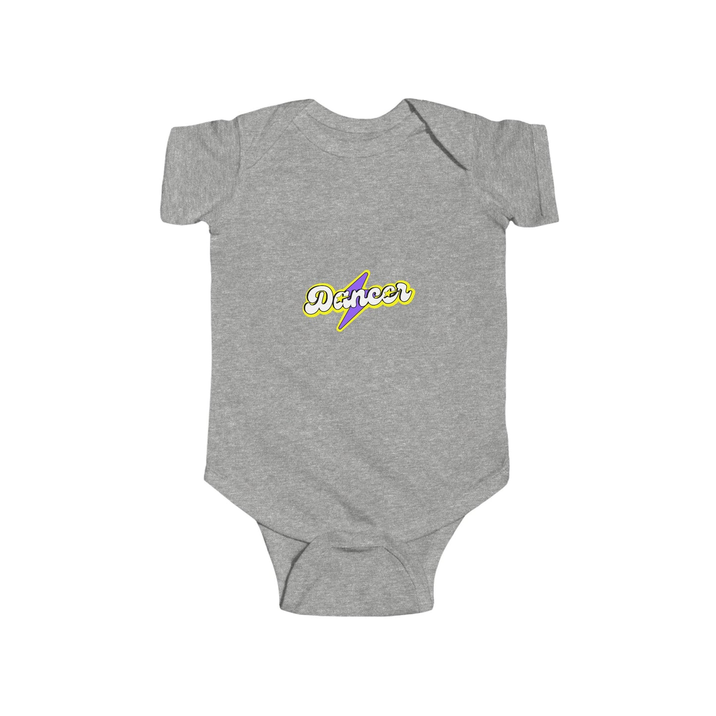 "I Can't. I Have Dance." Infant Short Sleeve Bodysuit – Retro 80's Emoji Dance Graphic Baby Outfit for Future Performers