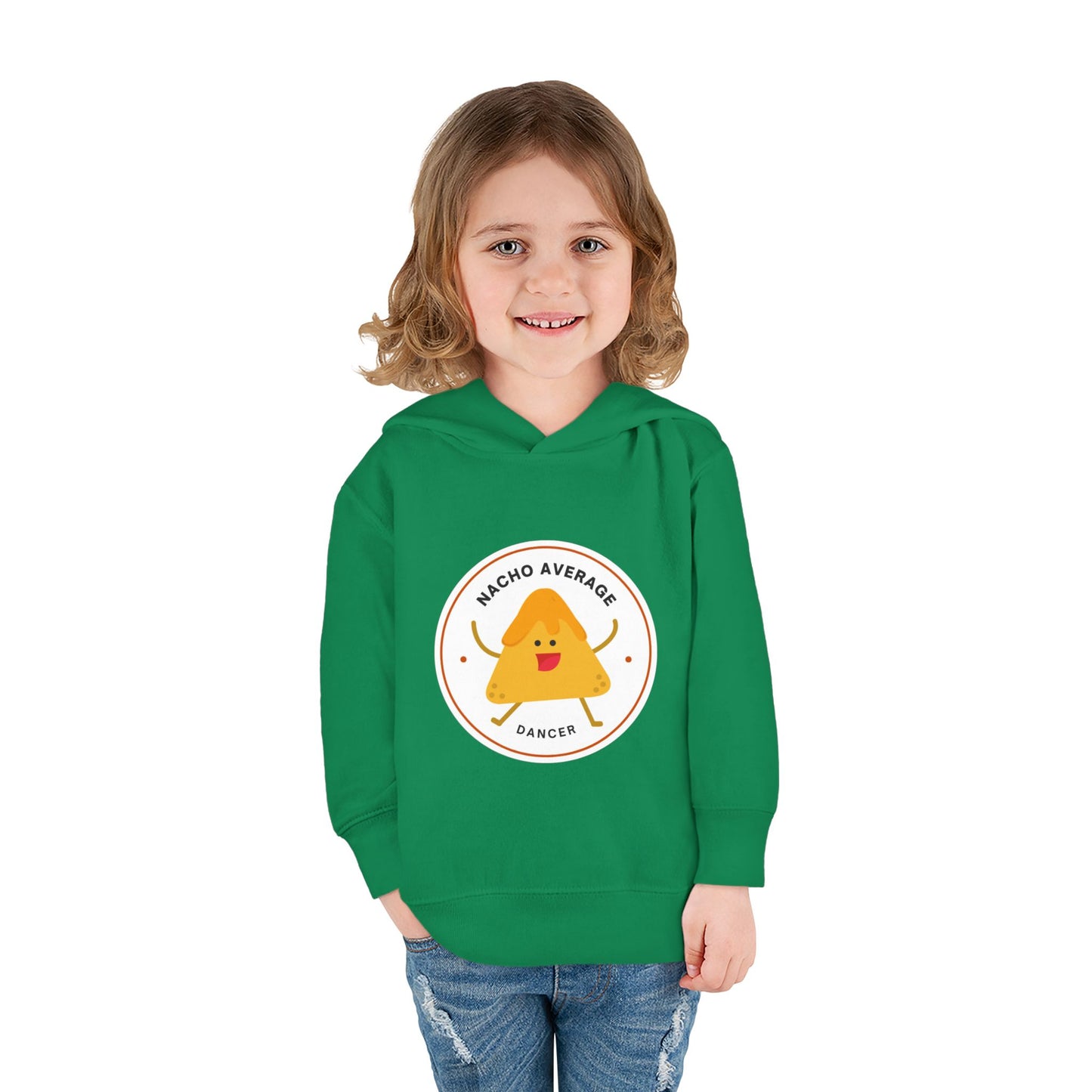 "Nacho Average Dancer" Pullover Fleece Sweatshirt with Cute Nacho Graphic | Funny Dance Gift for Kids - Toddler Dance Hoodie