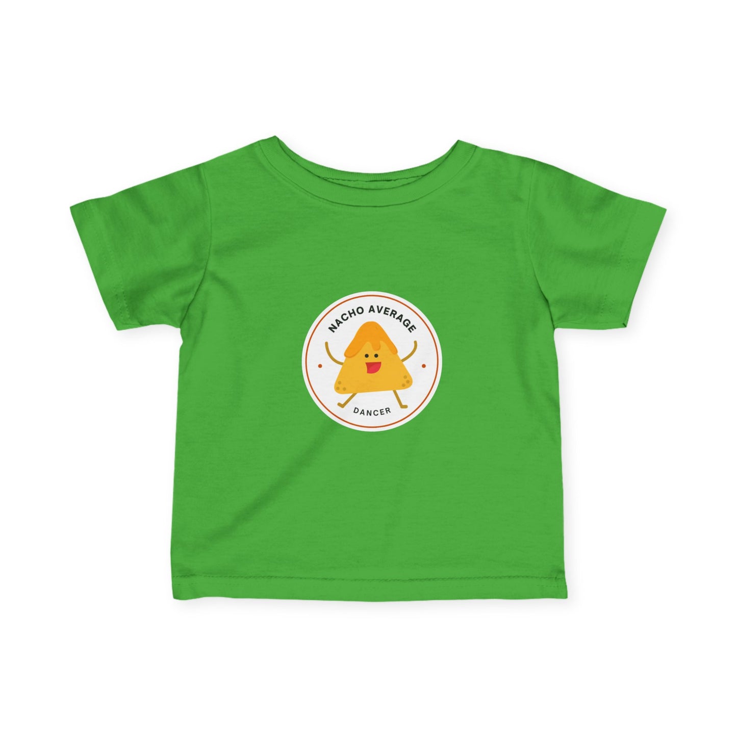 "Nacho Average Dancer" Infant Fine Jersey Tee – Funny Baby Dance T-Shirt with Cute Nacho Graphic for Tiny Movers