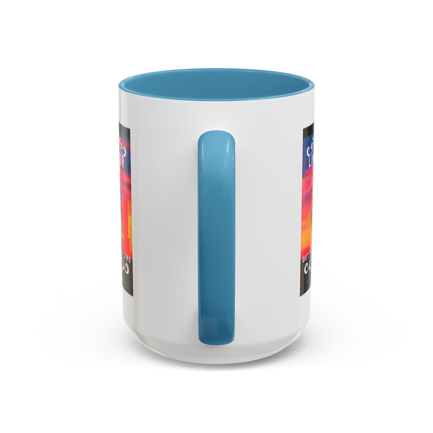 "Line Dancer" Accent Coffee Mug – Cute Cowgirl Graphic Ceramic Mug for Country Dance Lovers