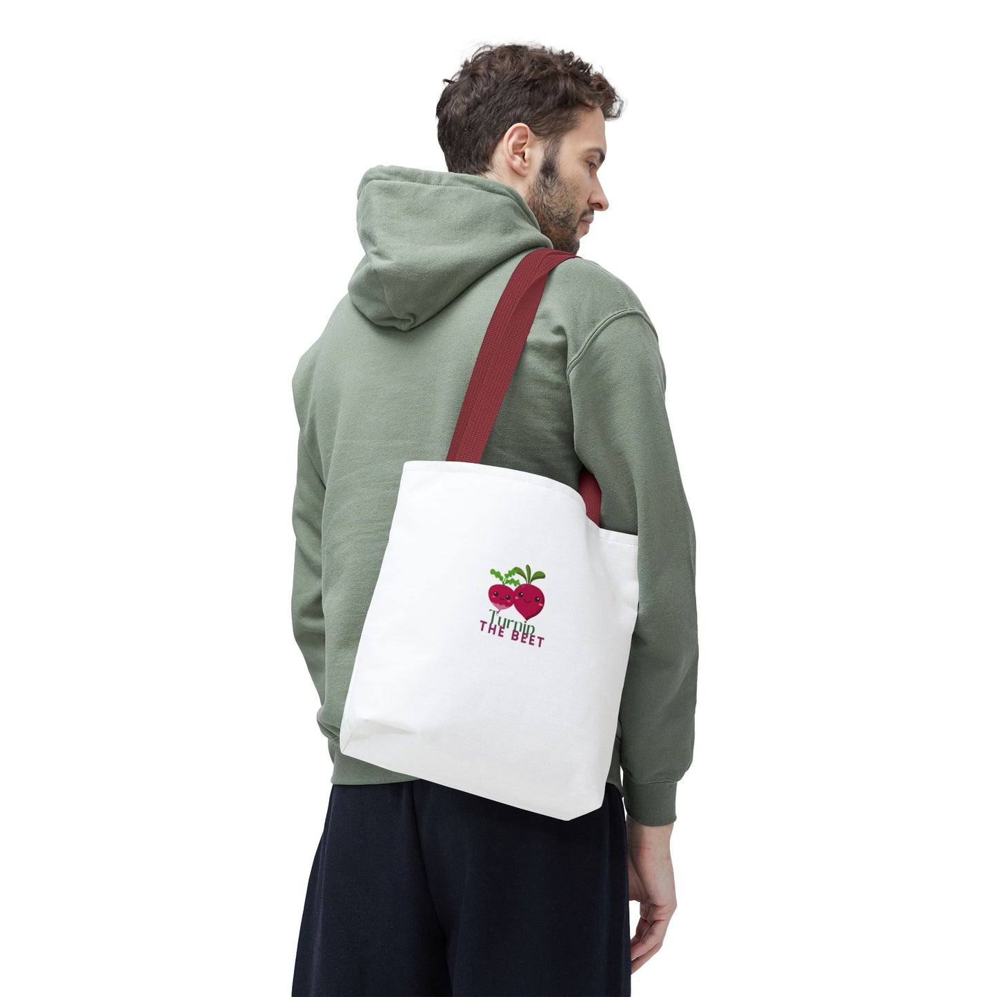"Turnip the Beet" Canvas Tote Bag – Cute Veggie Graphic Dance-Themed Reusable Bag for Grocery Runs, Dance Class & Everyday Use