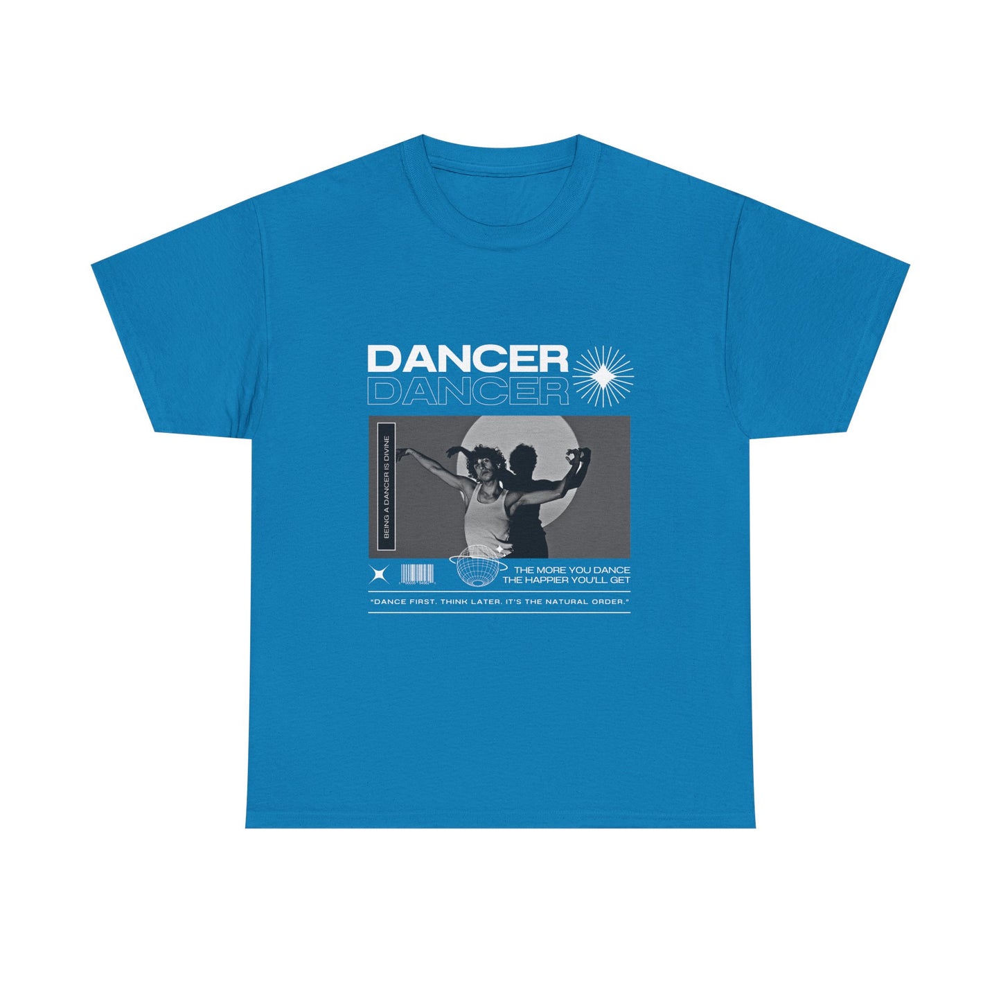 "Dancer" Spotlight Contemporary Dance Graphic Unisex Heavy Cotton Tee – Streetwear-Inspired Dance T-Shirt for Performers & Dance Lovers