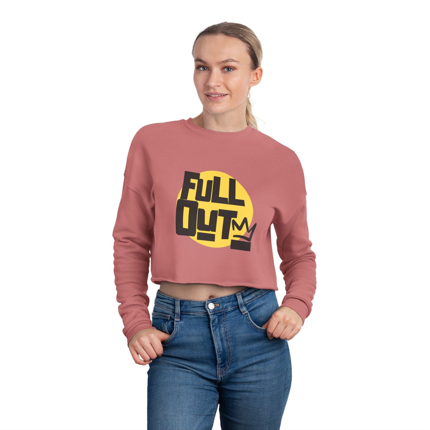 "Full Out" Women’s Cropped Dance Sweatshirt – Streetwear-Inspired Graphic | Bold Urban Style for Dancers & Performers