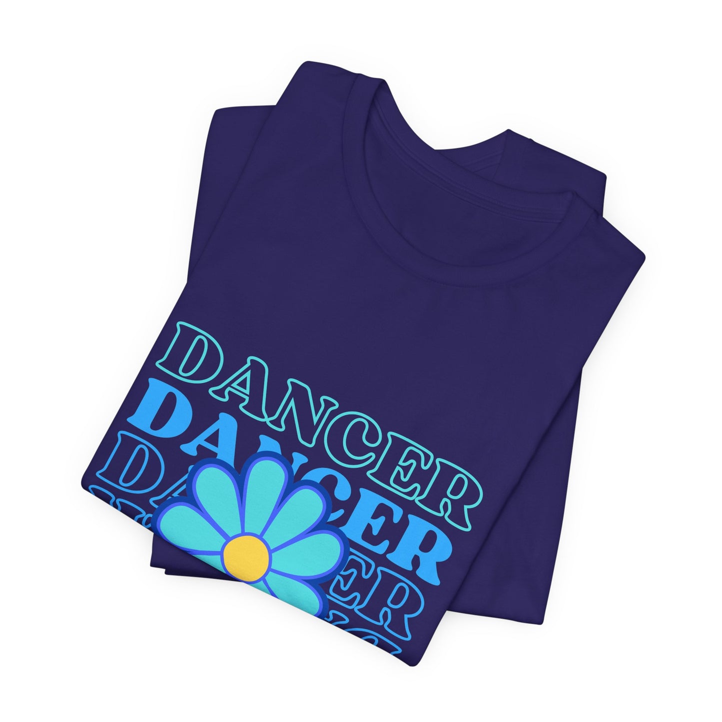 "Dancer" Unisex Jersey Short Sleeve T-Shirt – Floral Text Graphic Dance Tee – Soft Lightweight Ballet & Studio Style Shirt