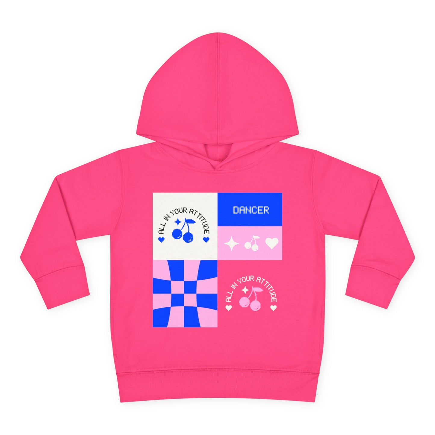 "Dancer – All in Your Attitude" Toddler Pullover Hoodie – Retro Dance Graphic Fleece Sweatshirt for Kids