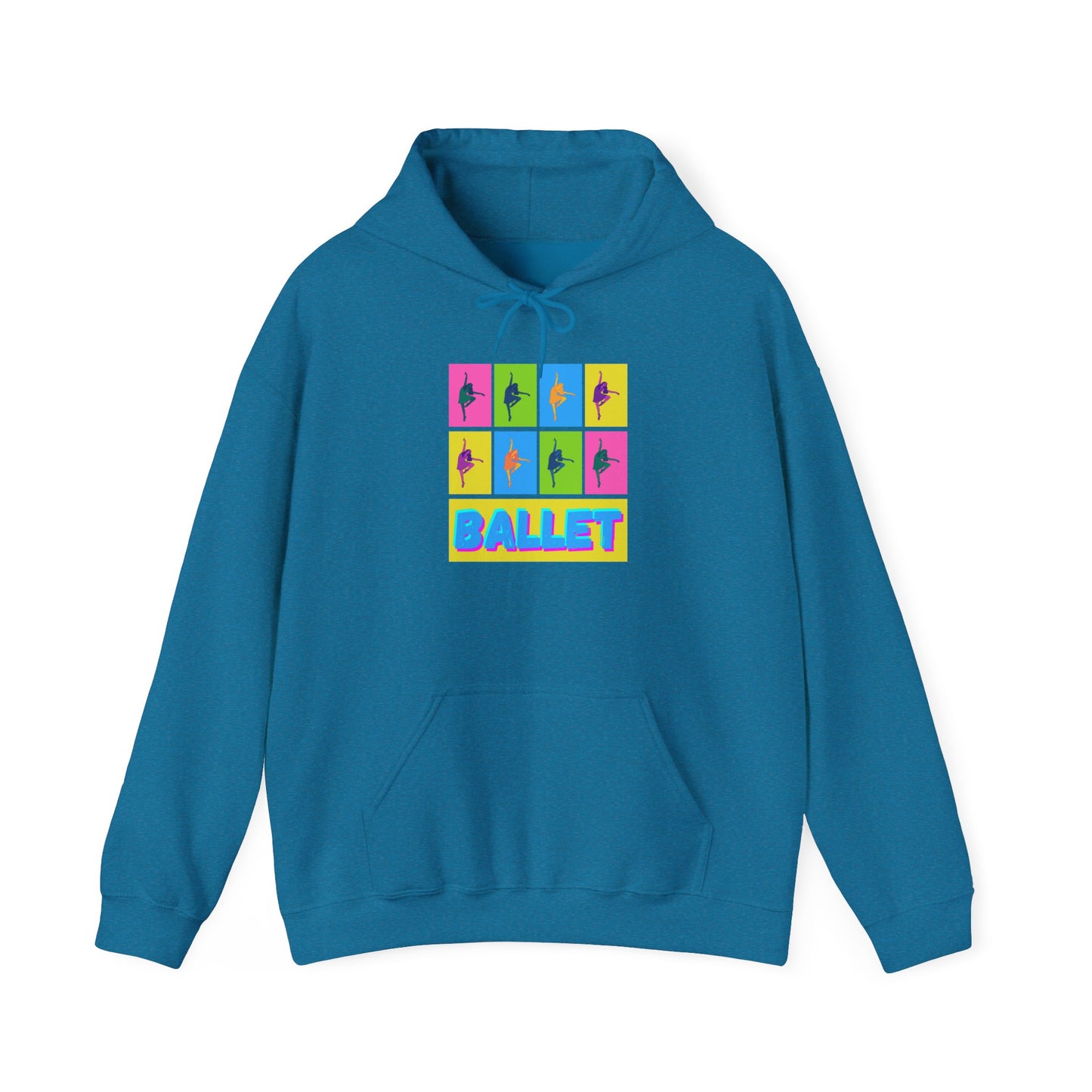 “Ballet” Pop Art Inspired Design with Ballet Dancer Graphics | Streetwear Ballet Hoodie for Dance Lovers - Unisex Heavy Blend™ Hooded Sweatshirt