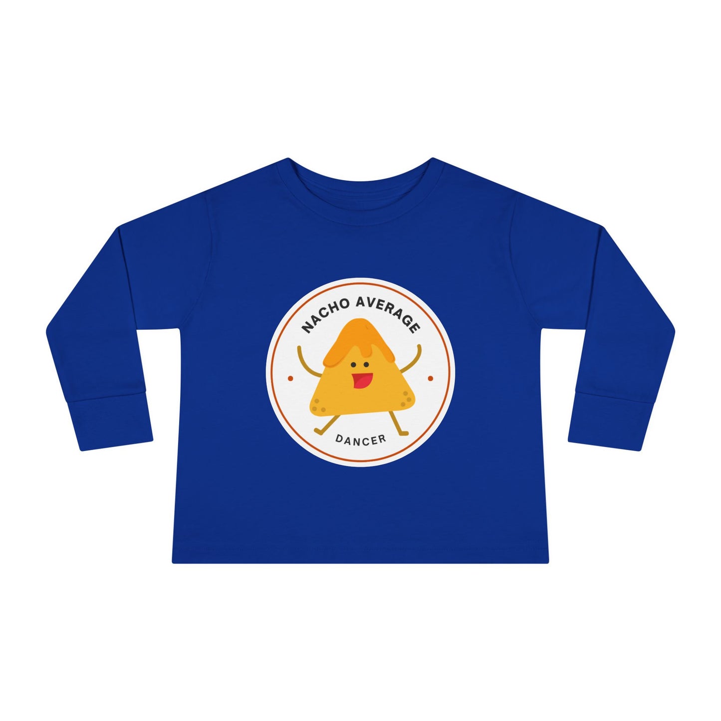 "Nacho Average Dancer" Toddler Dance T-Shirt – Cute Nacho Graphic Long Sleeve Tee for Kids