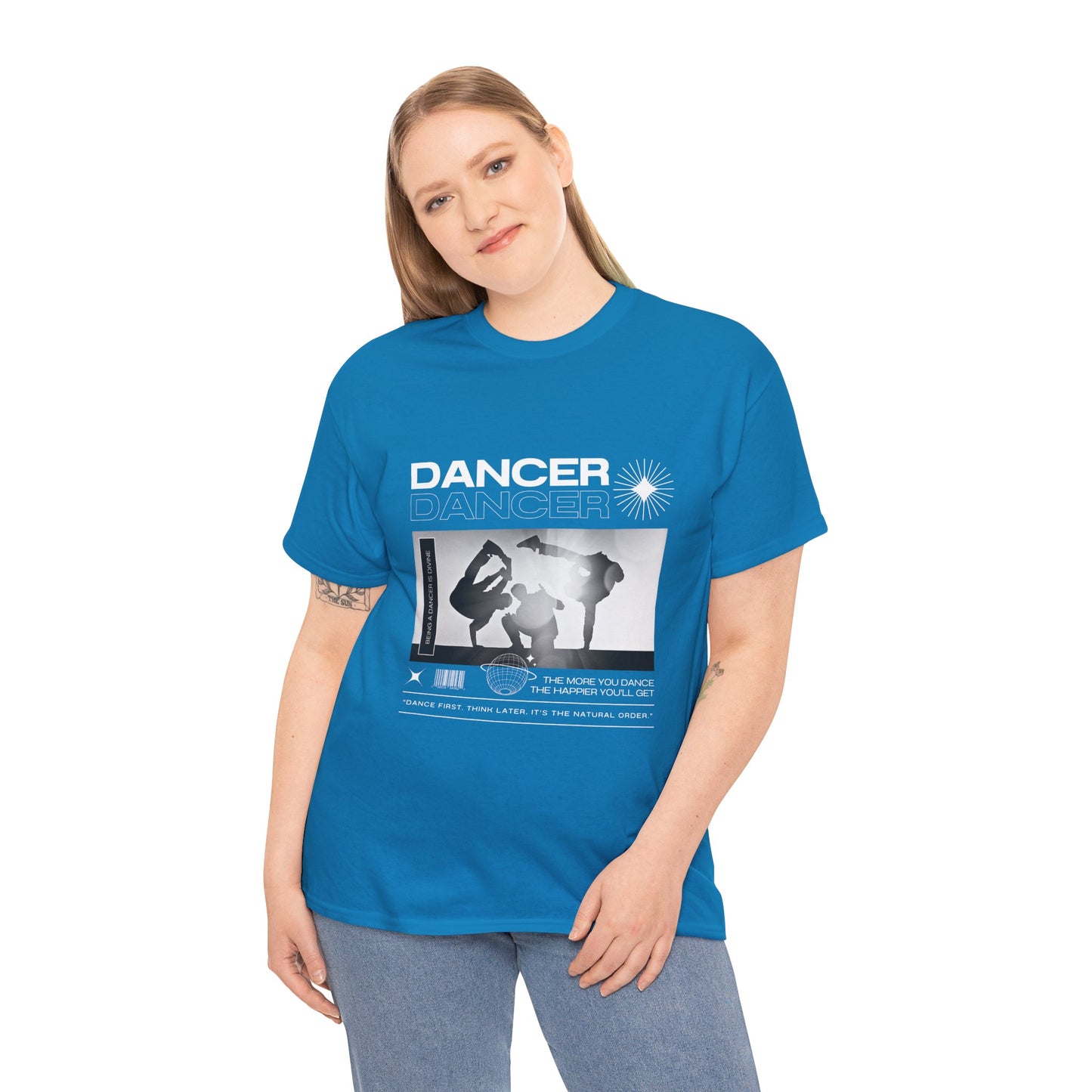 “Dancer” Graphic with Breakdancer Streetwear-Inspired Design | Hip-Hop Dance T-Shirt for Men & Women | Unisex Heavy Cotton Tee