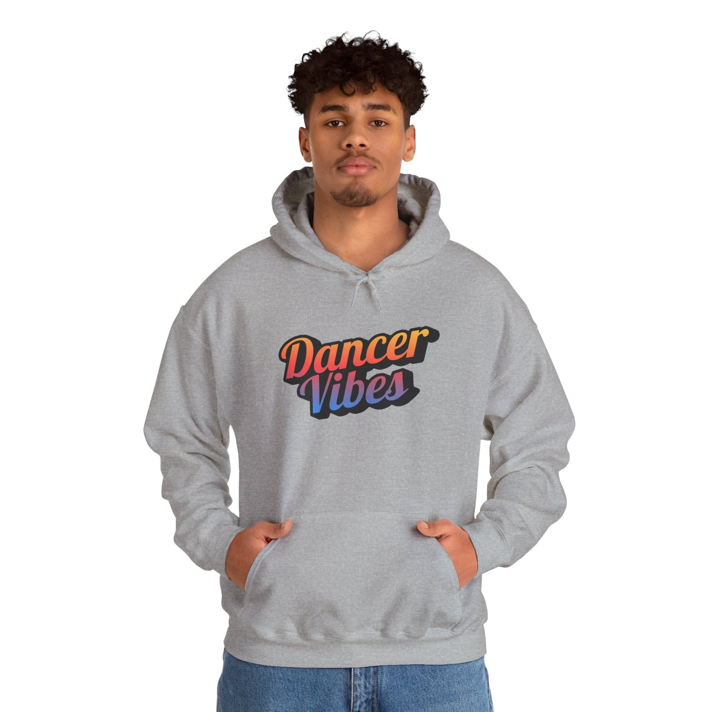"Dancer Vibes" Unisex Hooded Sweatshirt – Colorful Retro Dance Graphic Hoodie for Dance Lovers