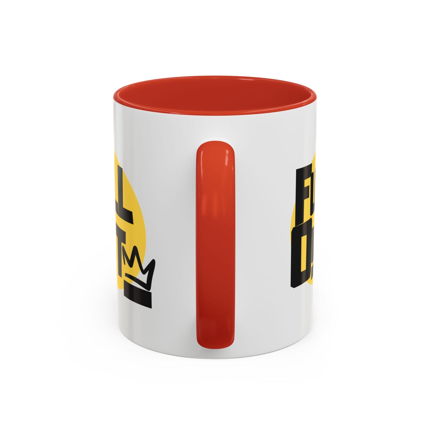 "Full Out" Accent Coffee Mug – Streetwear Dance Mug with Crown Graphic for Dancers