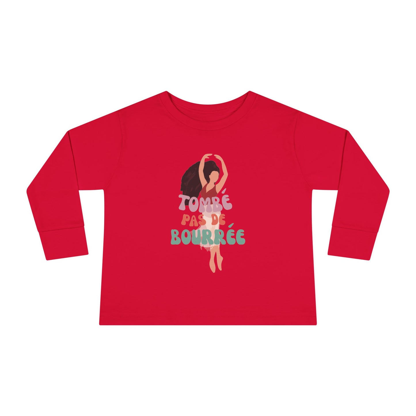 "Tombé Pas de Bourrée" Toddler Long Sleeve Dance T-Shirt – Ballet Dancer Graphic Shirt for Kids
