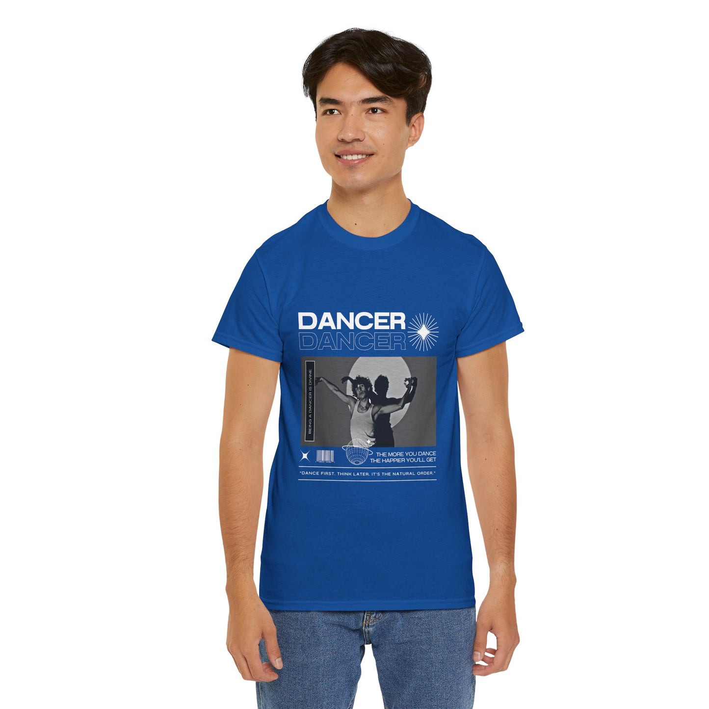 "Dancer" Spotlight Contemporary Dance Graphic Unisex Heavy Cotton Tee – Streetwear-Inspired Dance T-Shirt for Performers & Dance Lovers