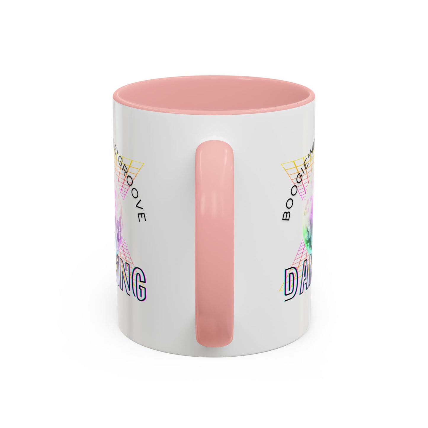 "Boogie, Hustle, Groove - Dancing" Disco Accent Coffee Mug – Fun Retro Dance Gift for Coffee Lovers