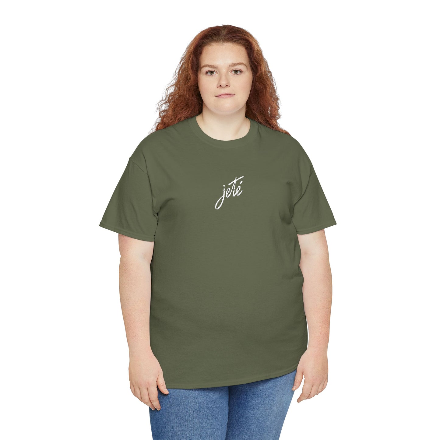 “Jeté” Official Embroidered Logo -Classic Dance Tee for Ballet & Dance Enthusiasts | Unisex Heavy Cotton™ T-Shirt