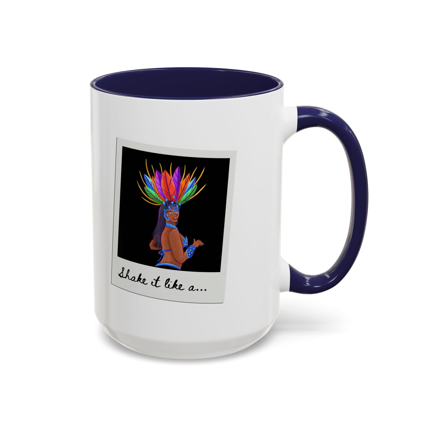 "Shake It Like a..." Accent Coffee Mug – Fun Dance Quote Ceramic Mug for Dancers and Music Lovers