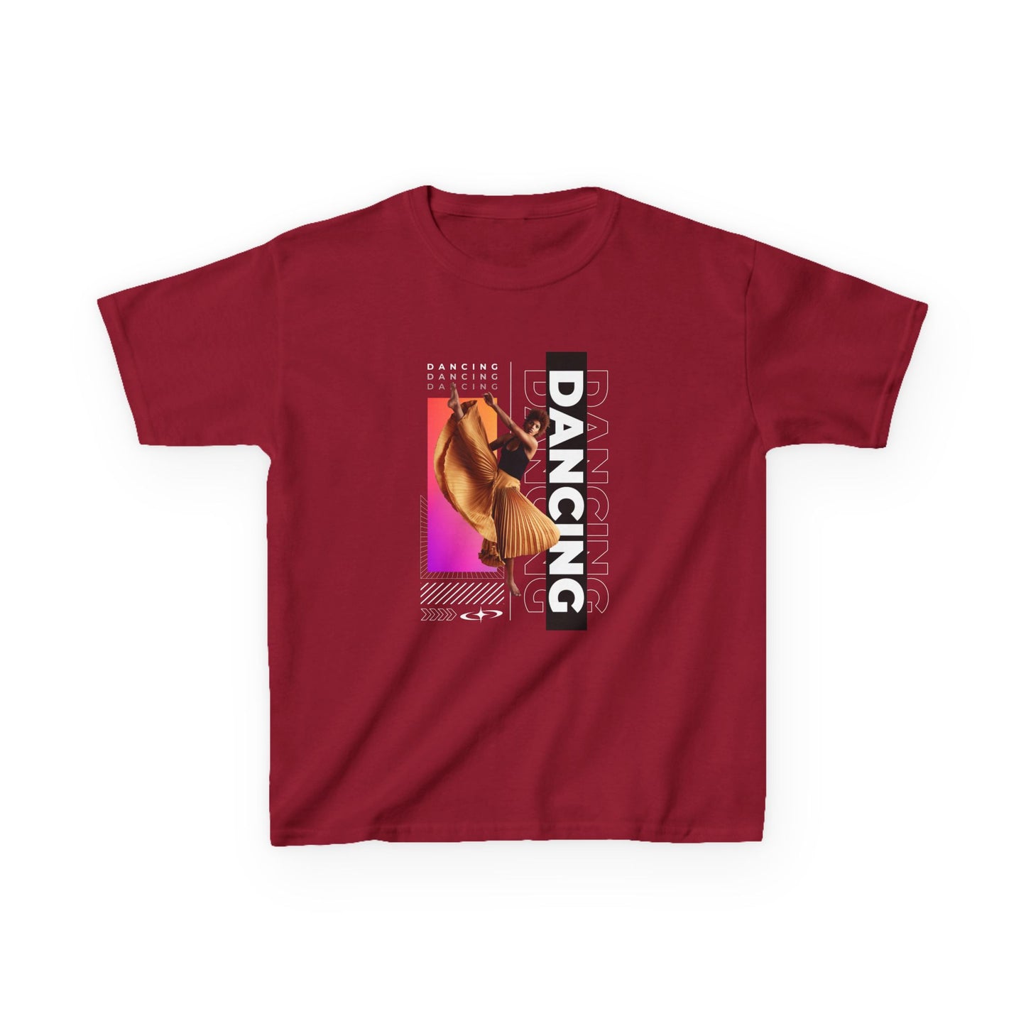 "Dancing" Youth Short Sleeve T-Shirt – Streetwear-Inspired Female Dancer Graphic – Stylish Dance Apparel for Kids