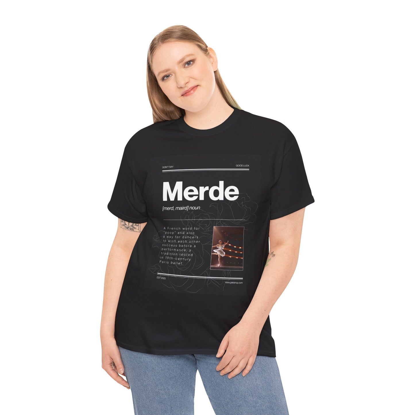 “Merde” Definition Tee – Unisex Heavy Cotton T-Shirt for Teens & Adults
