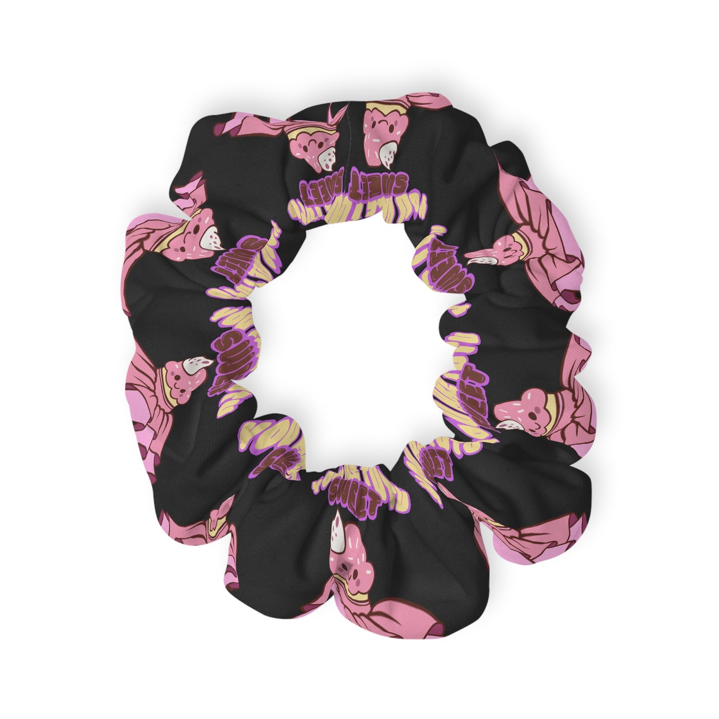 “You Are Tutu Sweet” Scrunchie – Kawaii Cupcake Dance Hair Accessory with Cute Tutu Graphic