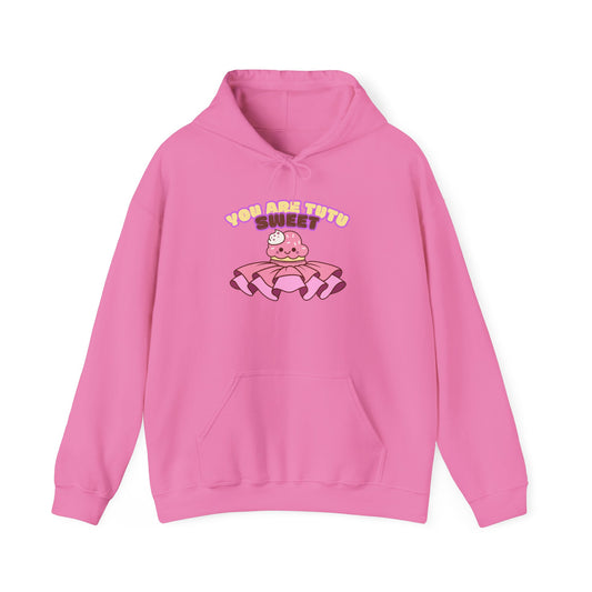 "You Are Tutu Sweet" Unisex Heavy Blend Hooded Sweatshirt – Kawaii Cupcake in Tutu Dance Graphic Hoodie for Adults and Teens