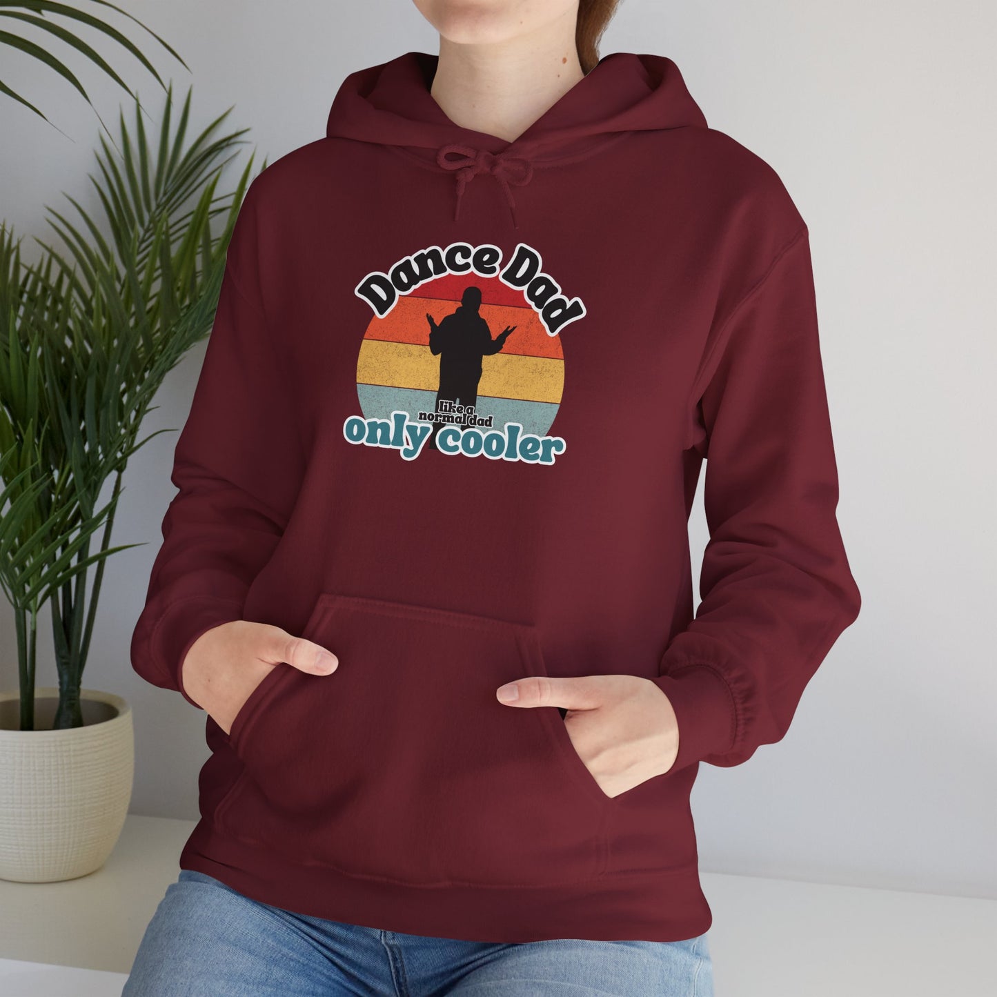 Dance Dad Retro Hoodie – Funny Unisex Heavy Blend™ Hooded Sweatshirt for Cool Dance Dads
