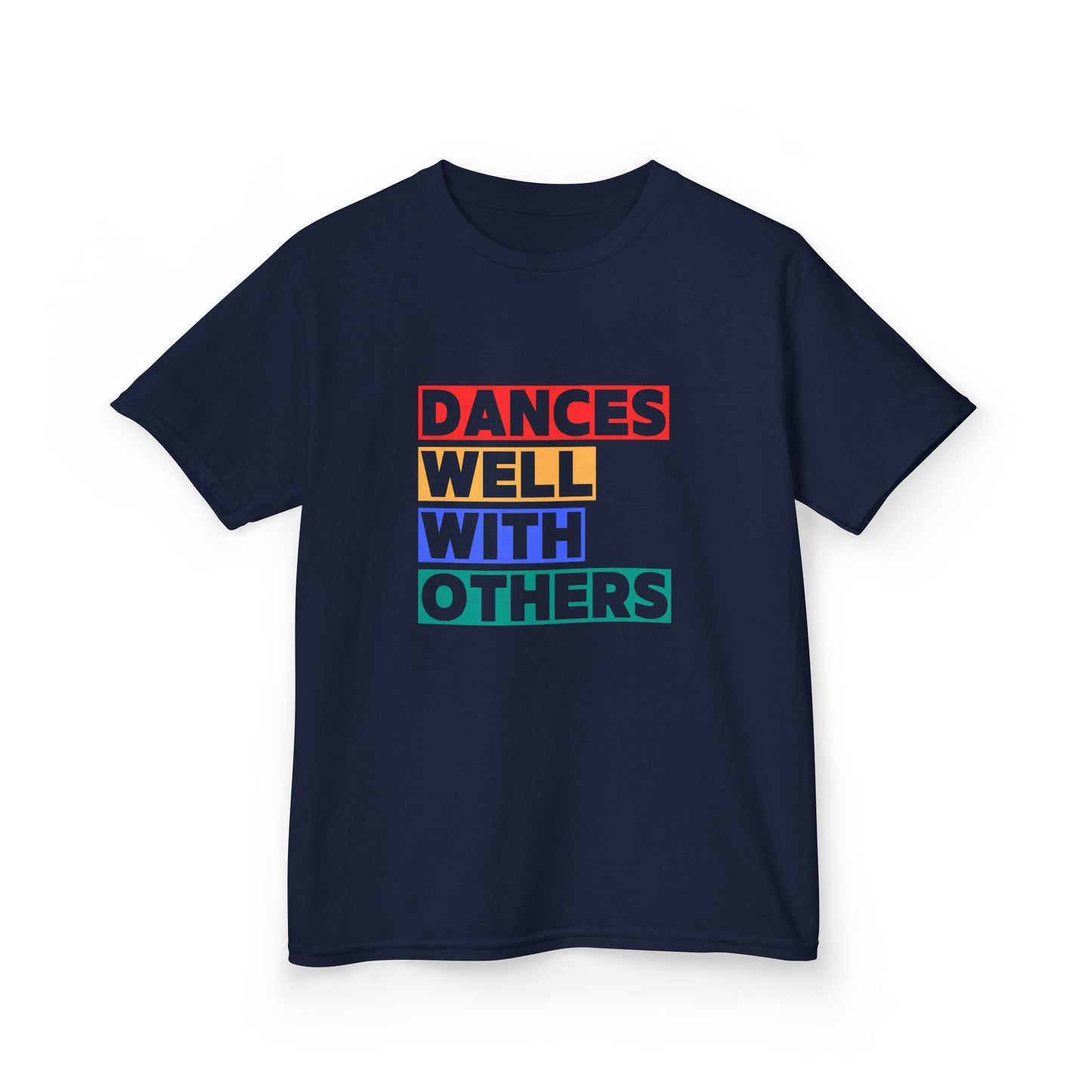 "Dances Well With Others" Kids Heavy Cotton™ Tee – Dance-Inspired Graphic Tee for Kids