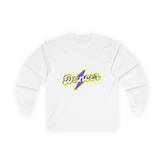 "Dancer" Unisex Long Sleeve Tee – Superhero-Inspired Graphic Dance Shirt for Performers, Instructors & Studio Heroes