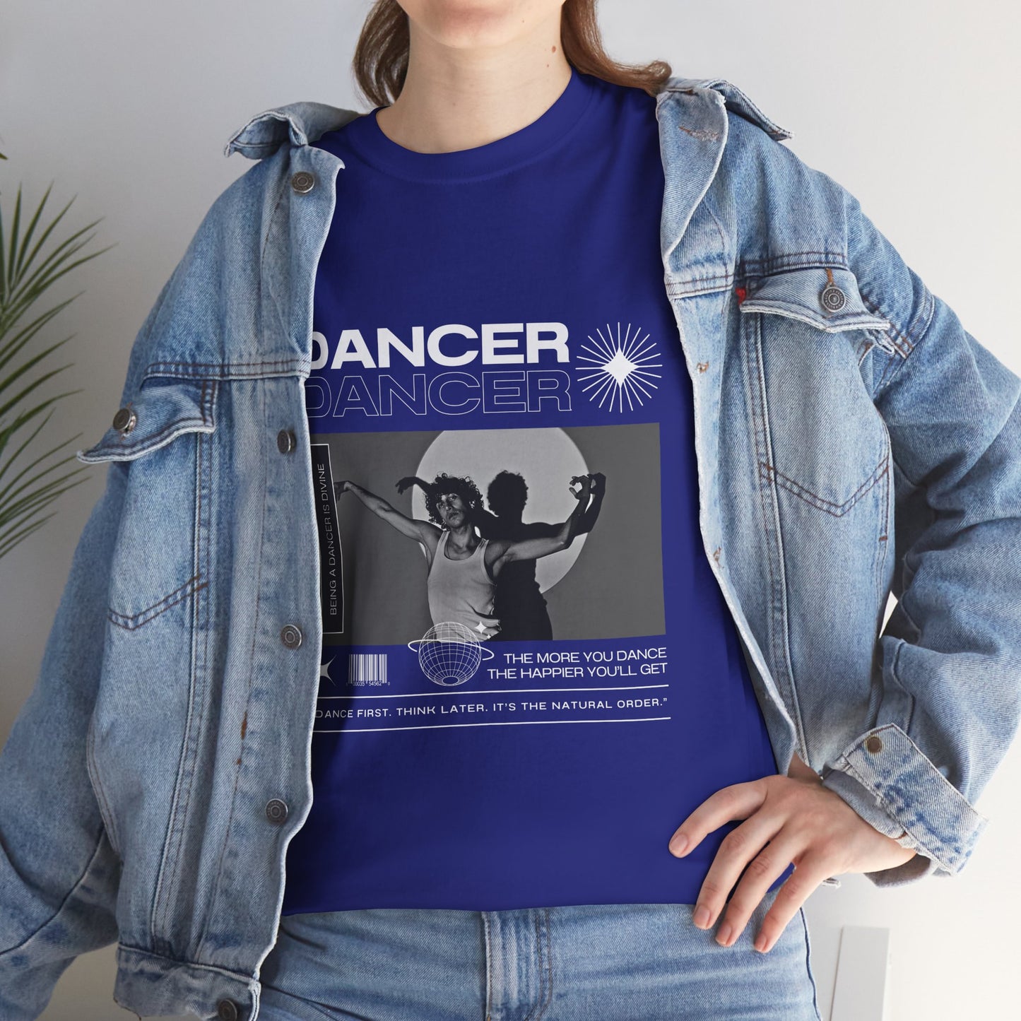 "Dancer" Spotlight Contemporary Dance Graphic Unisex Heavy Cotton Tee – Streetwear-Inspired Dance T-Shirt for Performers & Dance Lovers