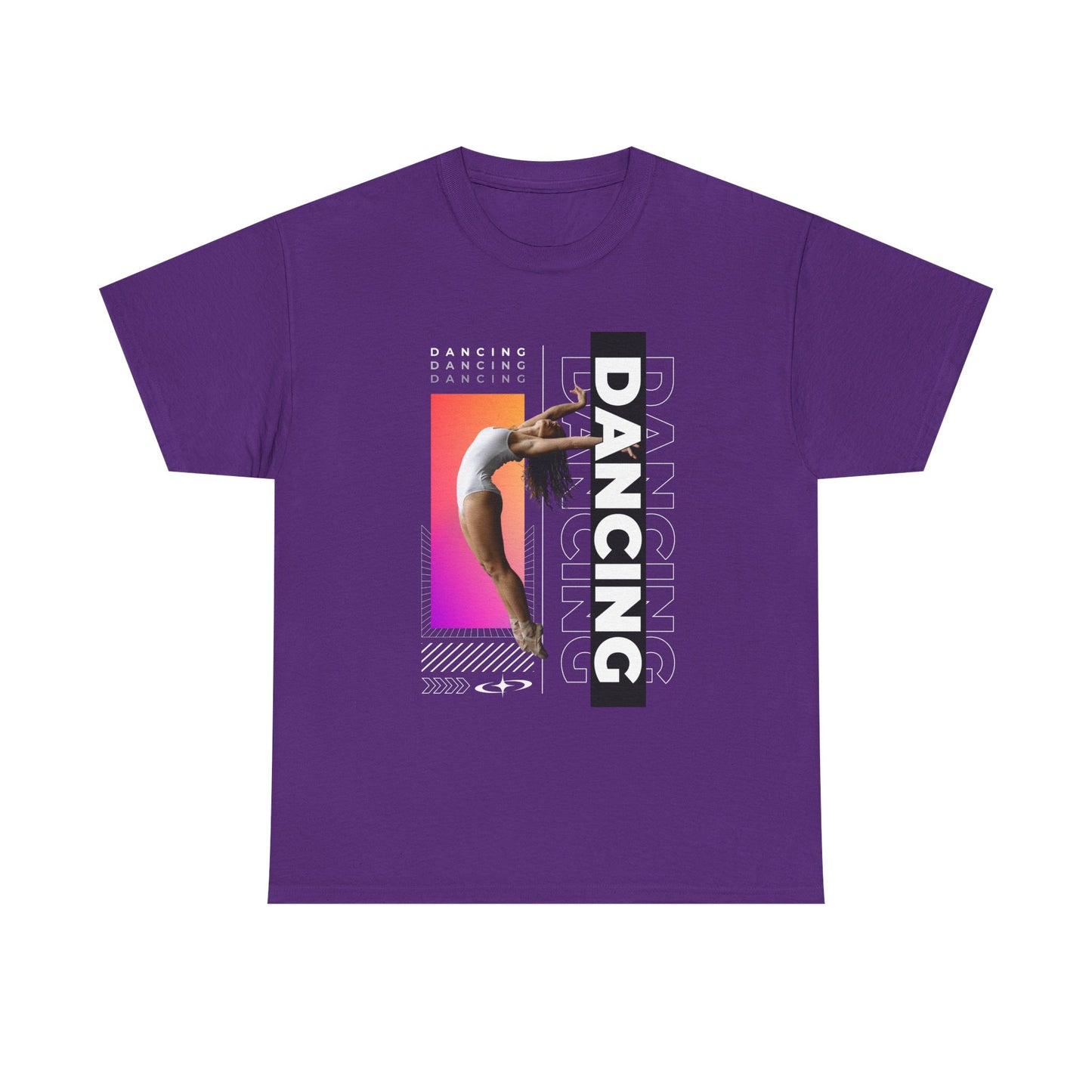 “Dancing” Streetwear-Inspired Female Dancer Unisex Heavy Cotton Tee – Urban Dance Graphic T-Shirt for Performers and Dance Lovers