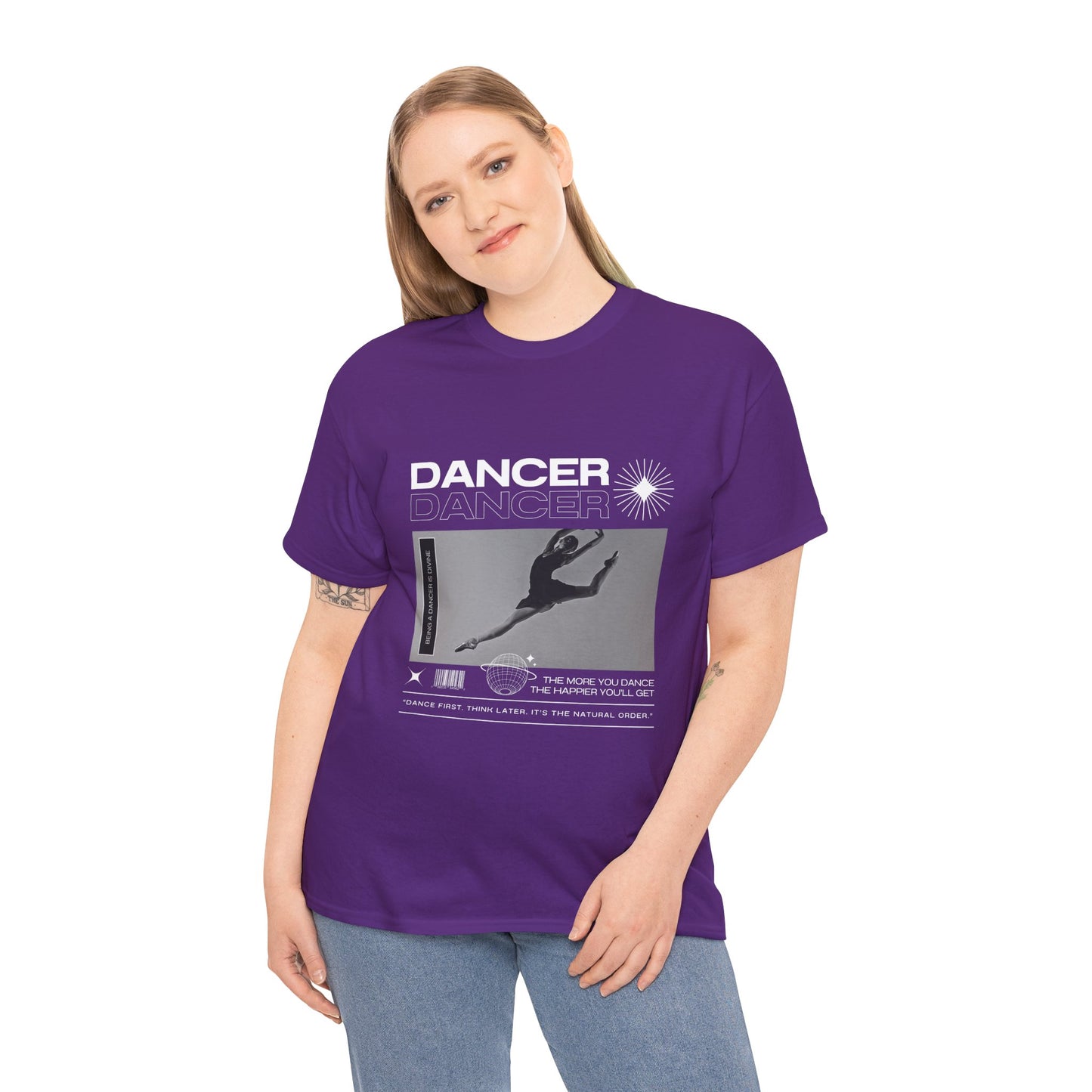 “Dancer” Mottos Streetwear Tee – Unisex Heavy Cotton Dance T-Shirt with Bold Graphic