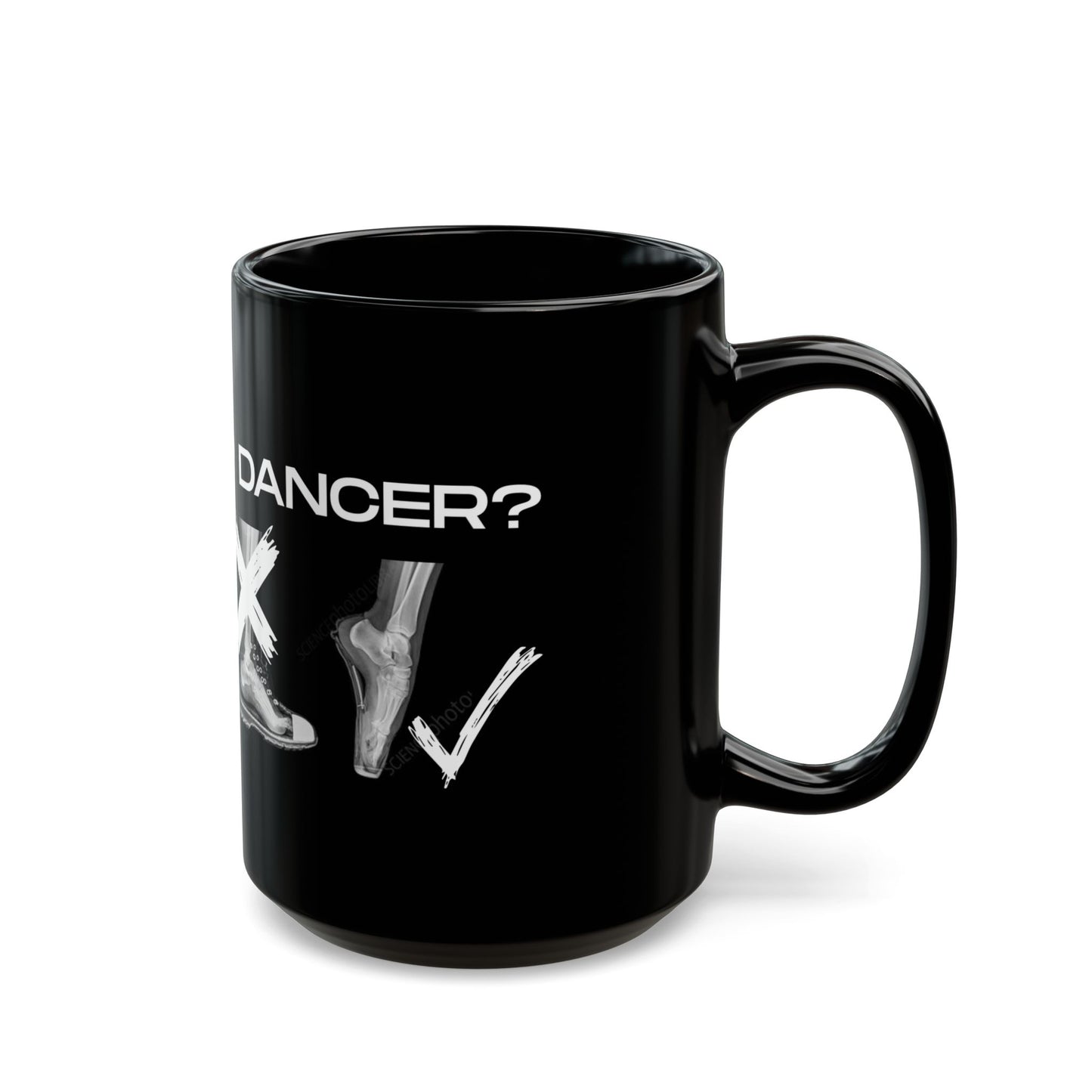 "Human or Dancer" Accent Coffee Mug – Dance-Themed Mug with Cute X-Ray Foot Design for Dancers, Ballet Teachers, and Dance Lovers