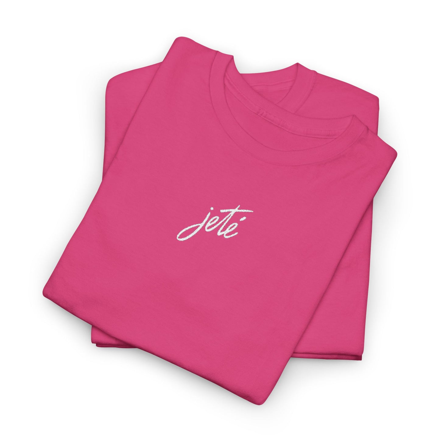 “Jeté” Official Embroidered Logo -Classic Dance Tee for Ballet & Dance Enthusiasts | Unisex Heavy Cotton™ T-Shirt