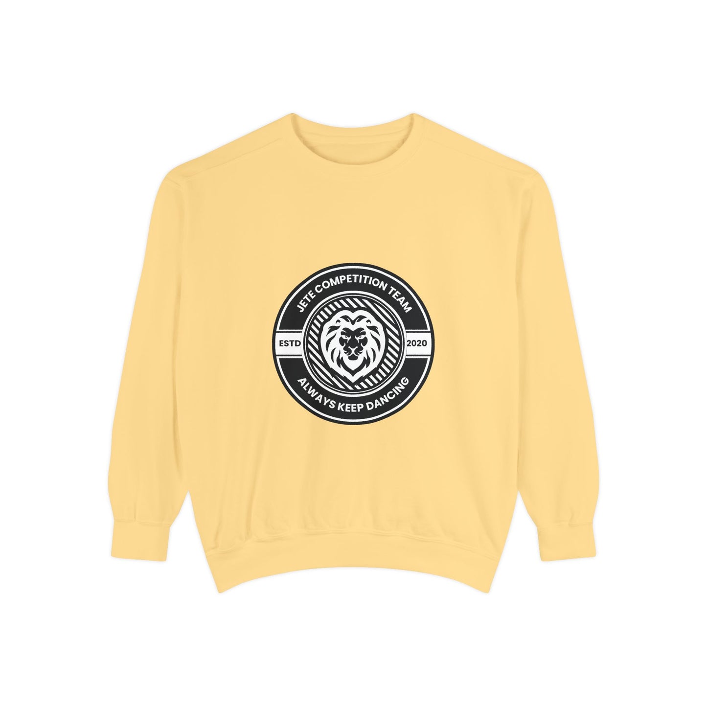 "Jeté Competition Team – Always Keep Dancing" Unisex Lightweight Crewneck Sweatshirt – Collegiate-Inspired Dance Team Pullover for Dancers & Studio Spirit Wear