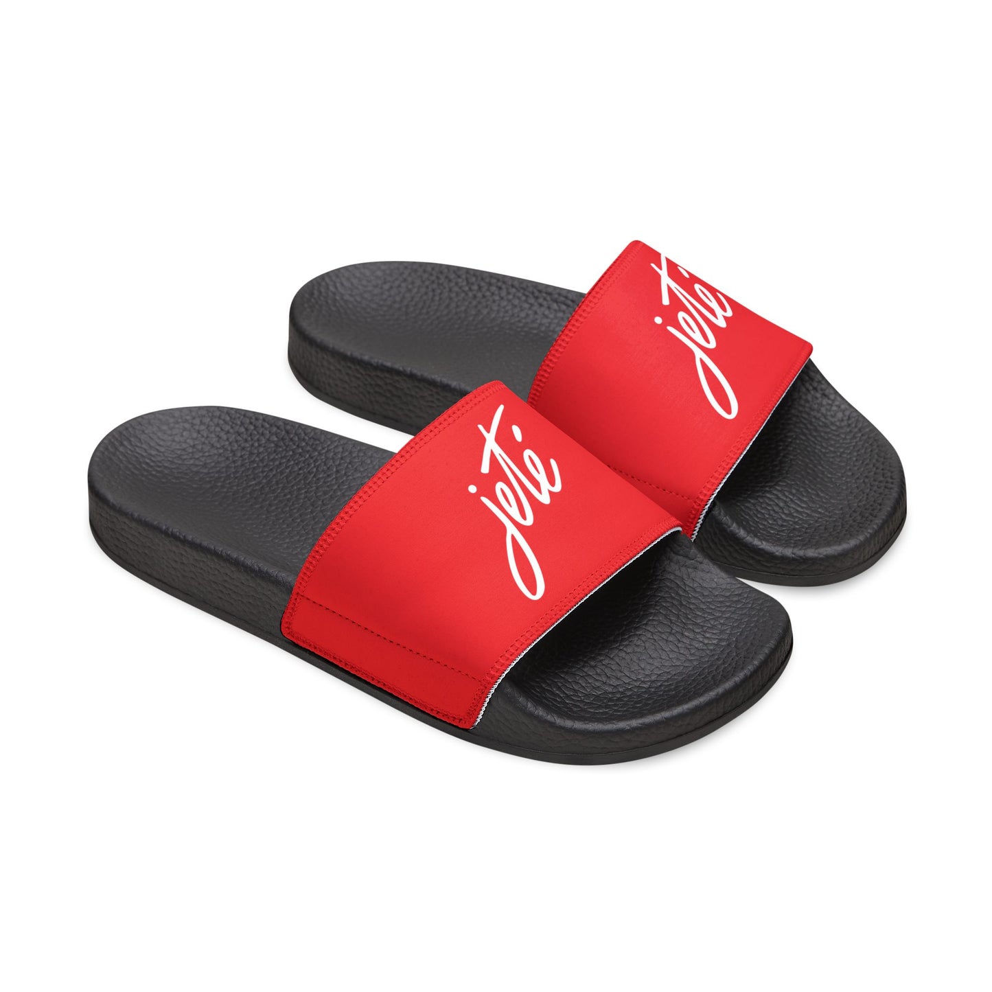 MEN'S SIZES - “Jeté” Official Logo Dance -Inspired Custom Footwear | Men’s Sandal Slides with Removable Straps